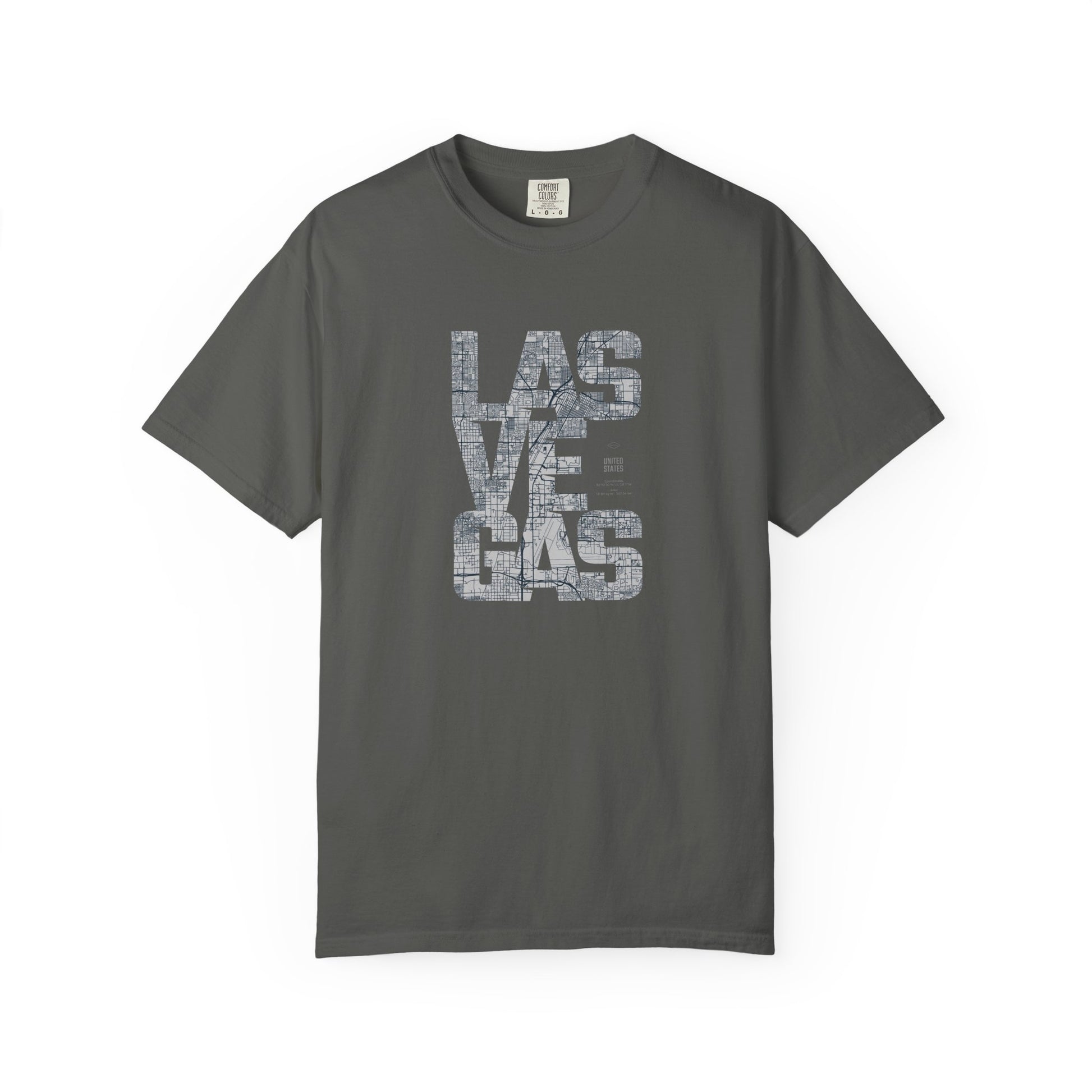 Las Vegas Vintage Block Tee — Retro Cityscape Graphic T-Shirt