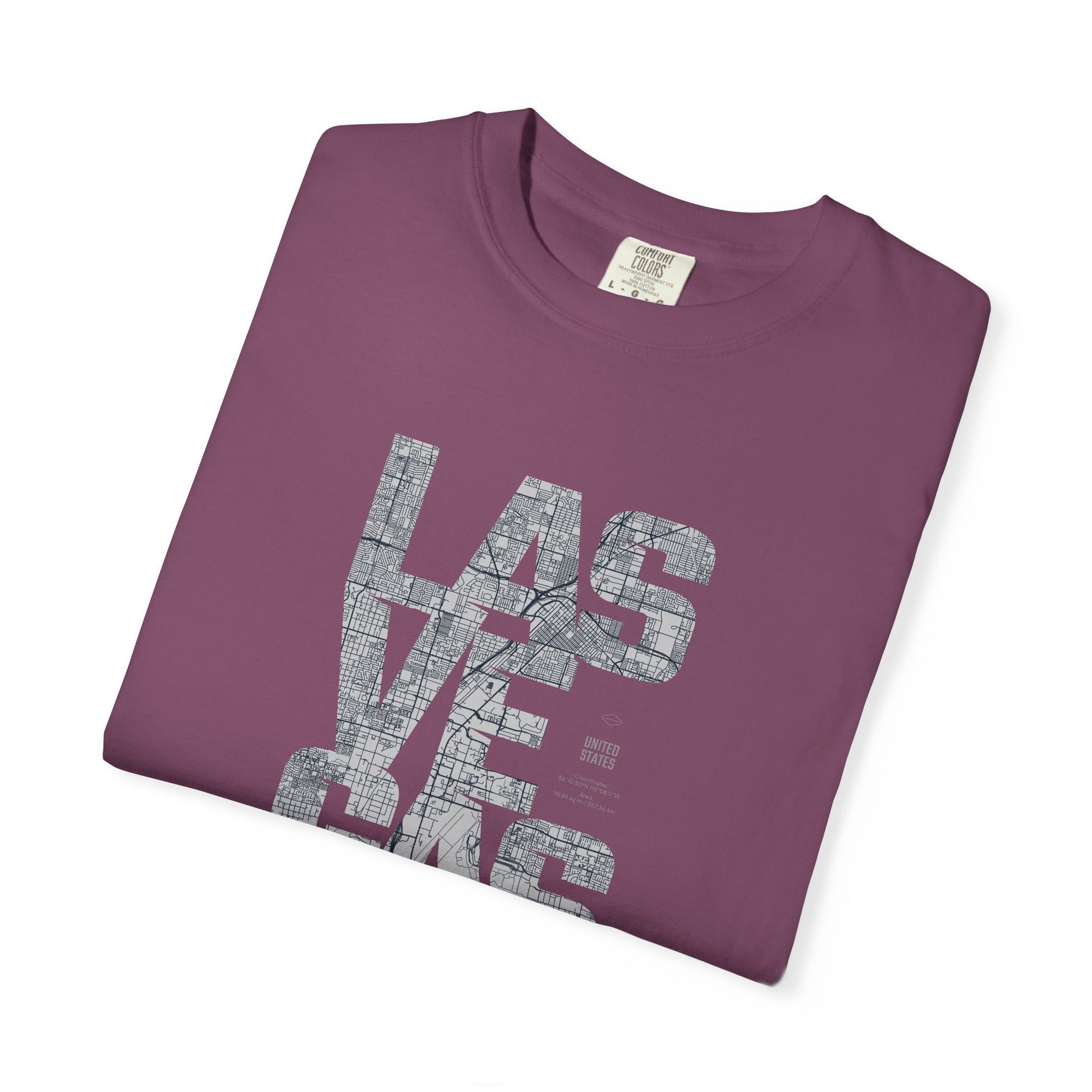 Las Vegas Vintage Block Tee — Retro Cityscape Graphic T-Shirt