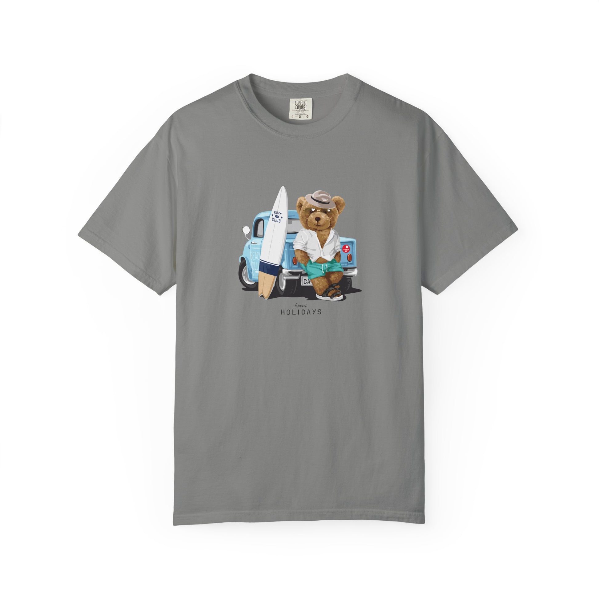 Bear Vacation Graphic T-Shirt — 'Holidays' Cute Teddy with Camper Lifestyle