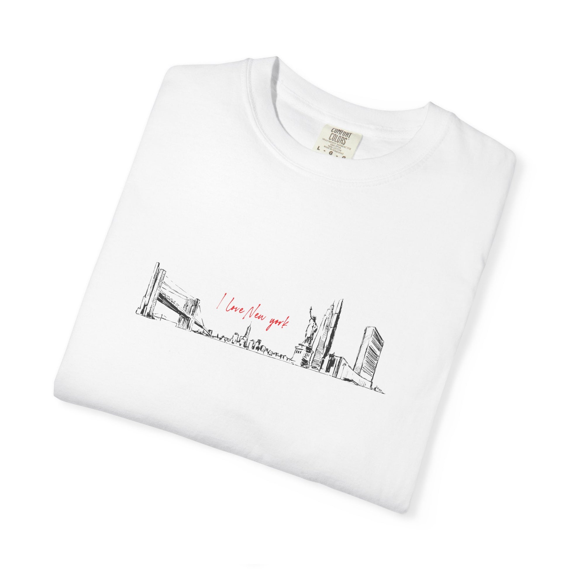City Skyline Sketch T-Shirt — "wish you were here" Minimal Graphic Tee