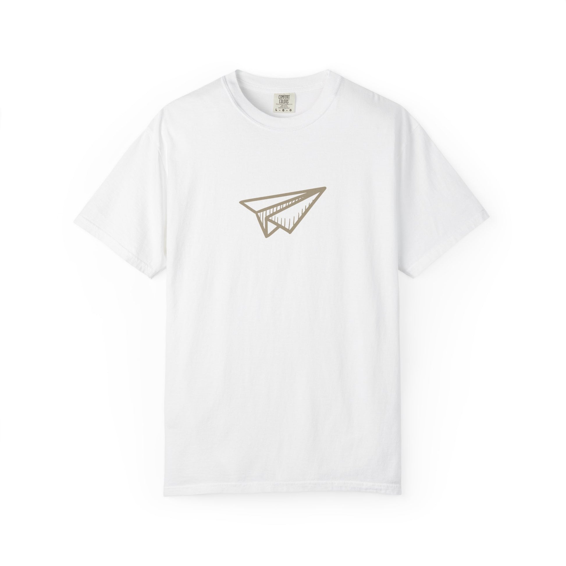 Paper Airplane Graphic T-Shirt – Minimalist Retro Plane Tee