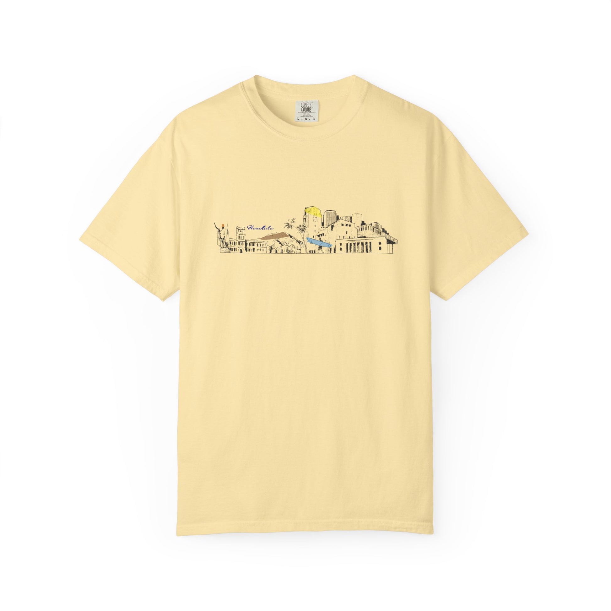 City Skyline T-Shirt — Minimal Hand-Drawn Urban Landscape Tee