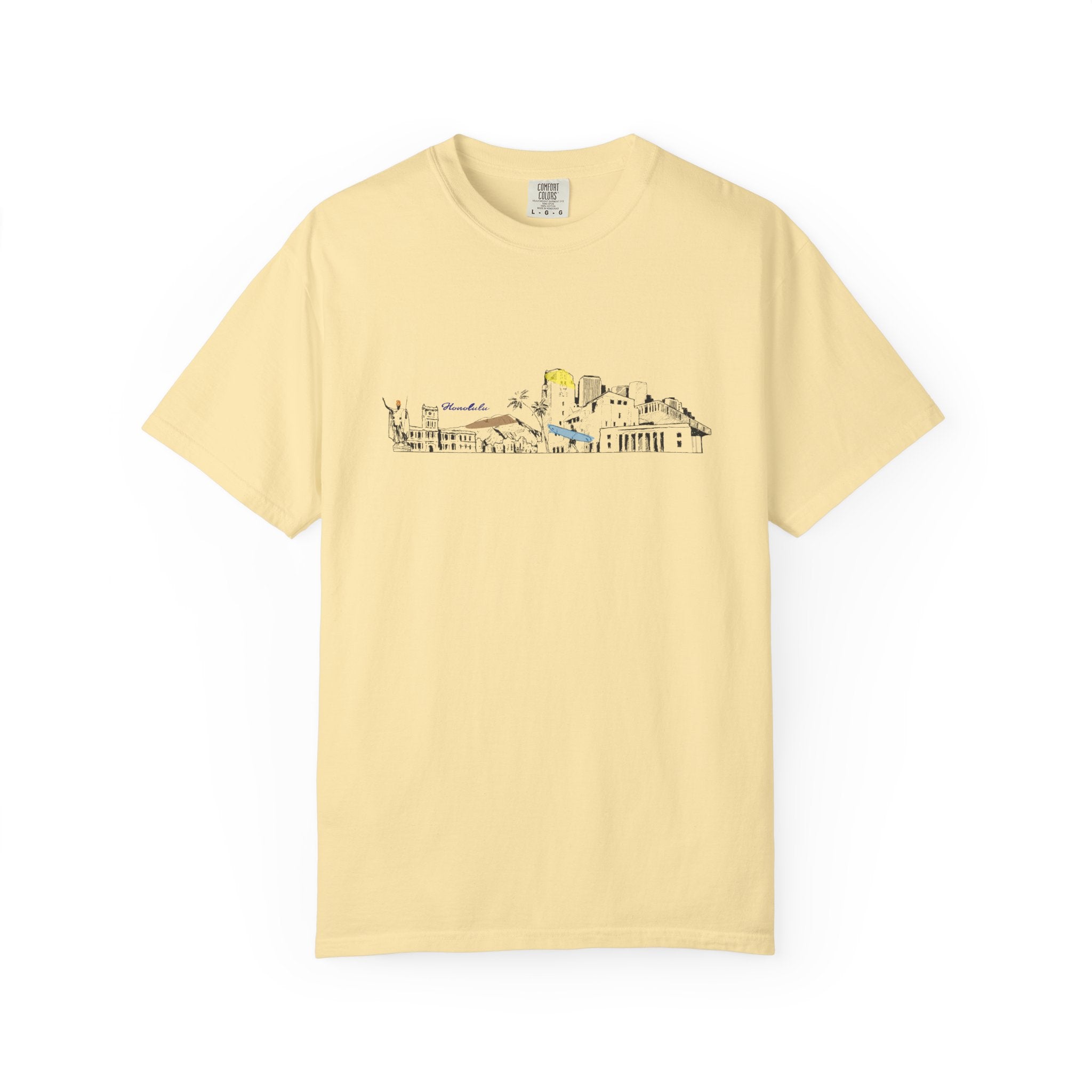 City Skyline T-Shirt — Minimal Hand-Drawn Urban Landscape Tee