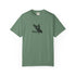 green surfer silhouette surf graphic tee
