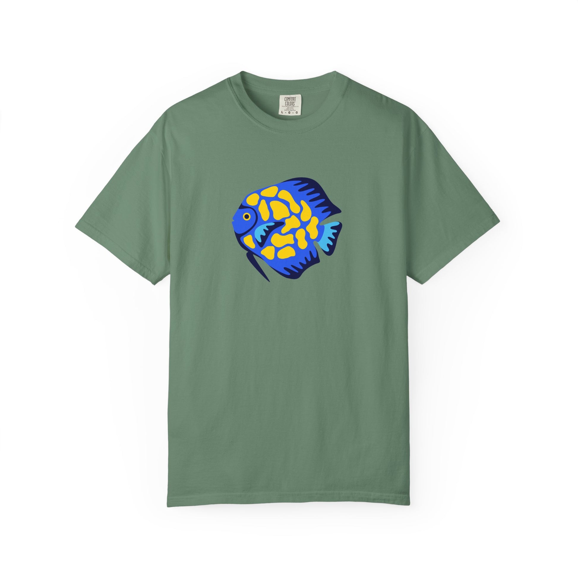 T-Shirt — Tropical Blue Yellow Angelfish Graphic Tee