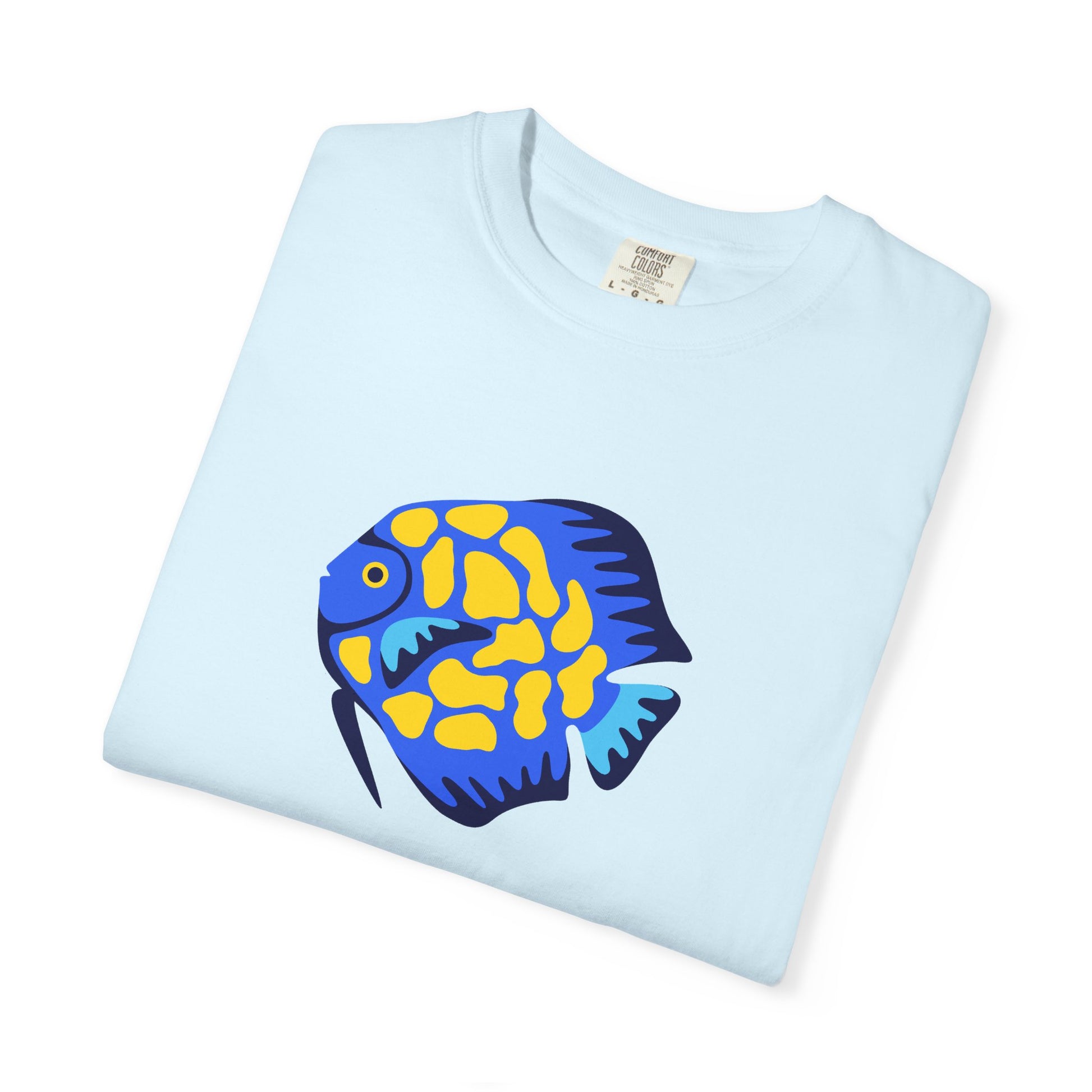 T-Shirt — Tropical Blue Yellow Angelfish Graphic Tee