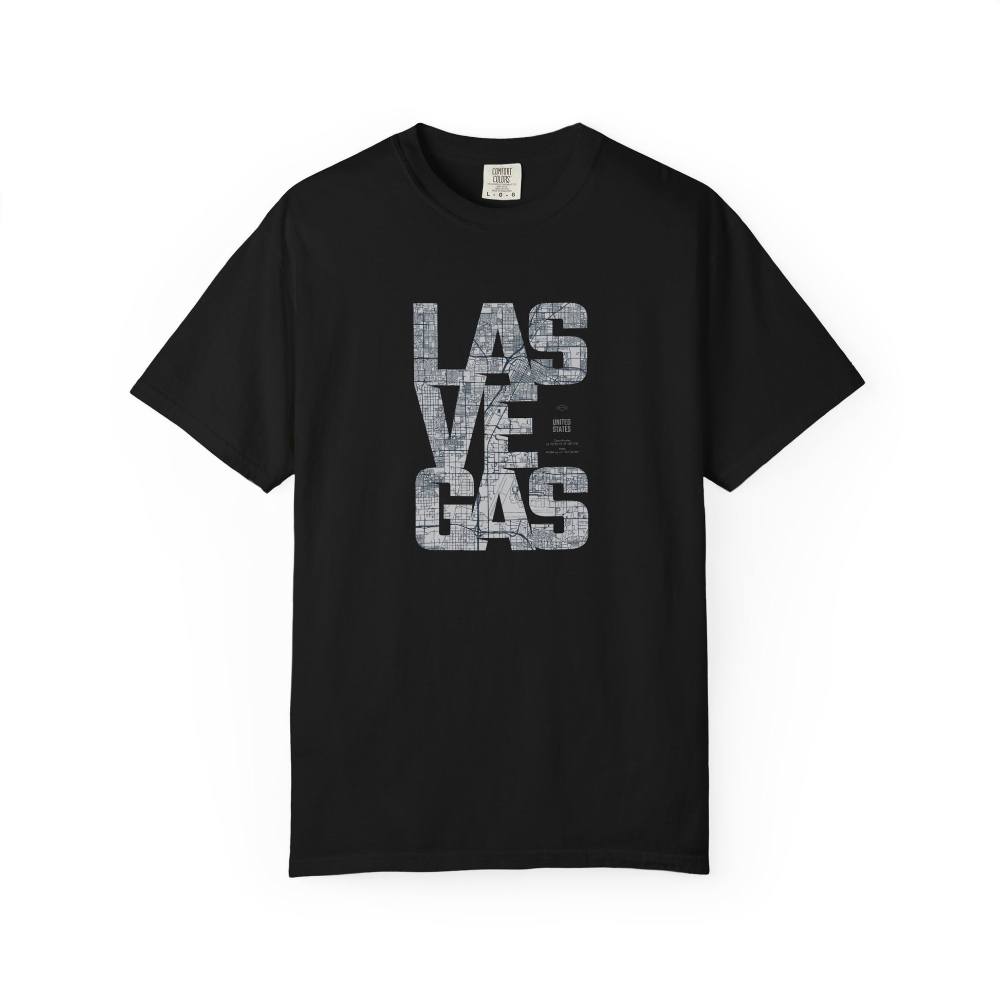 Las Vegas Vintage Block Tee — Retro Cityscape Graphic T-Shirt