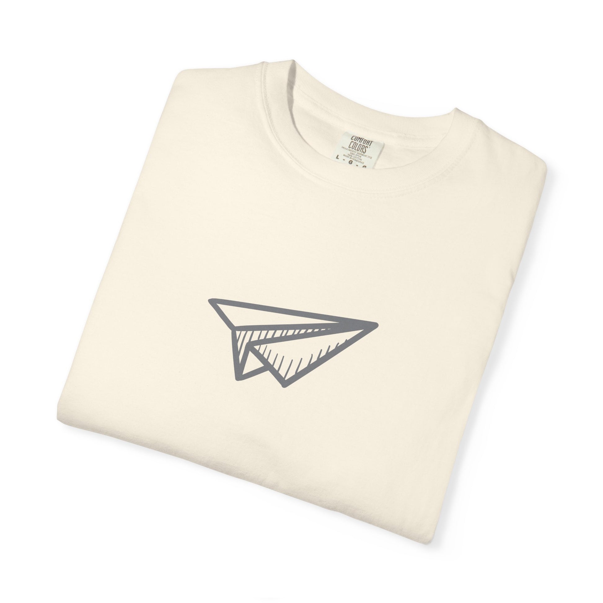 Paper Airplane Graphic T-Shirt — Minimalist Travel & Adventure Tee