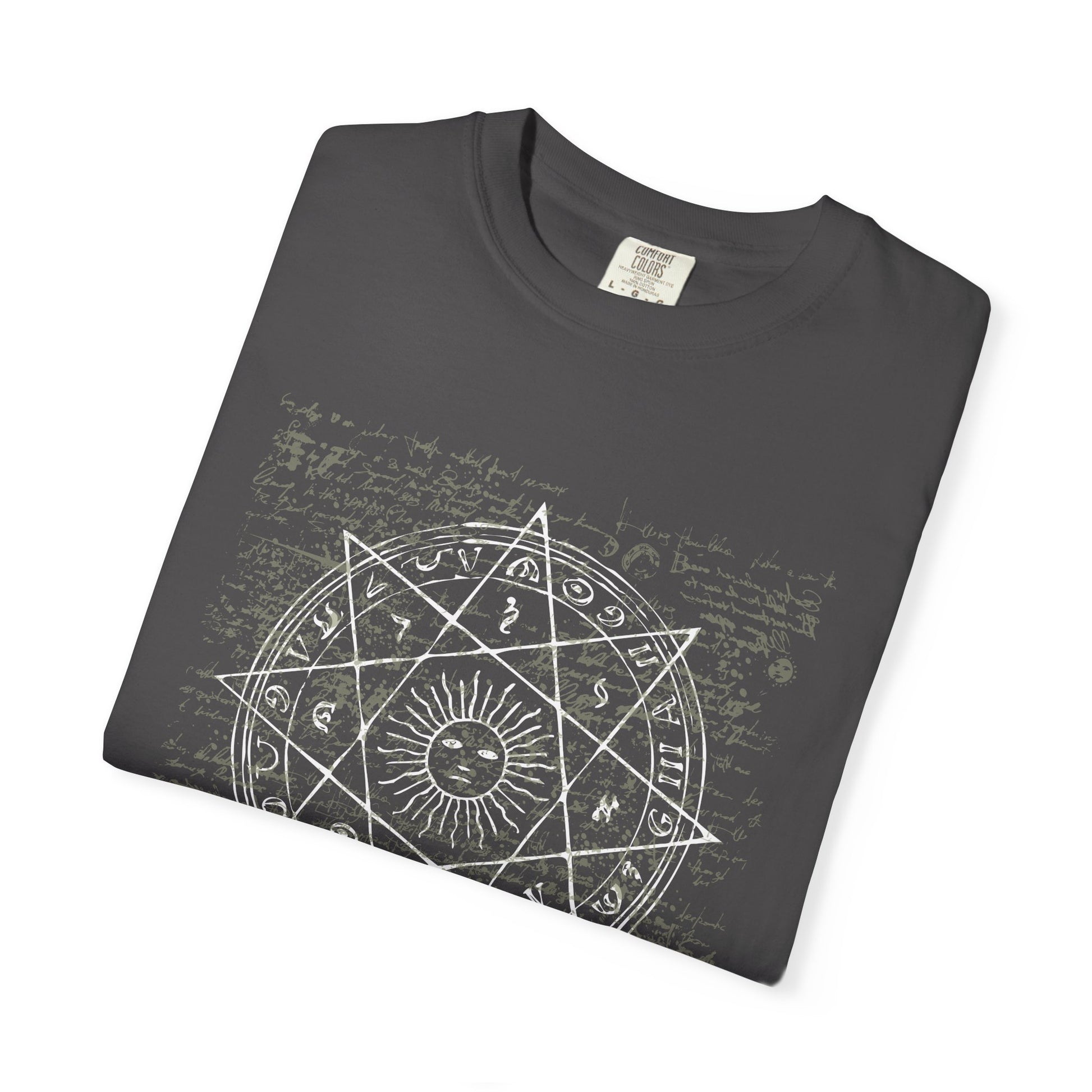 Mystic Compass Tee — Geometric Sun & Star Mandala T-Shirt