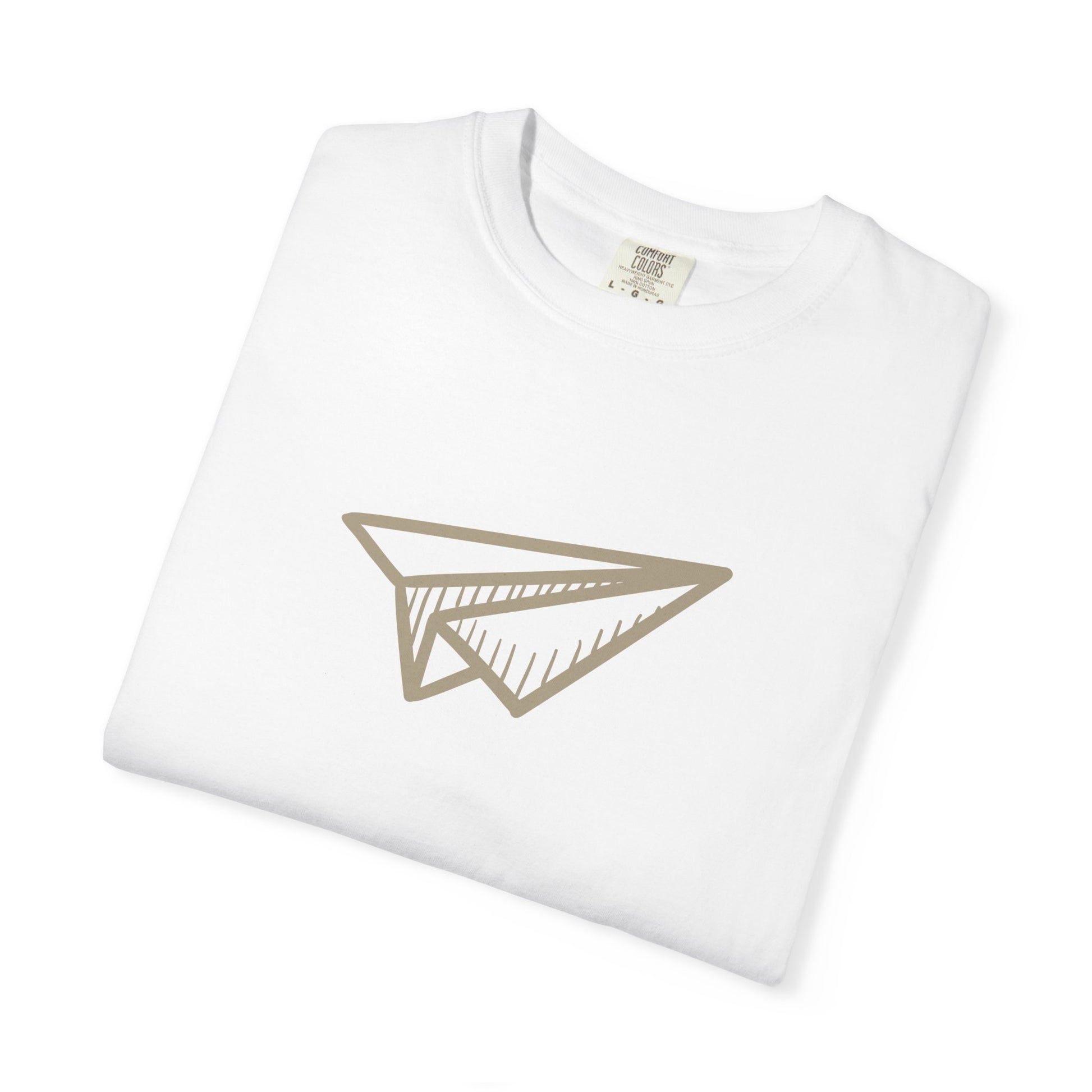 Paper Airplane Graphic T-Shirt – Minimalist Retro Plane Tee