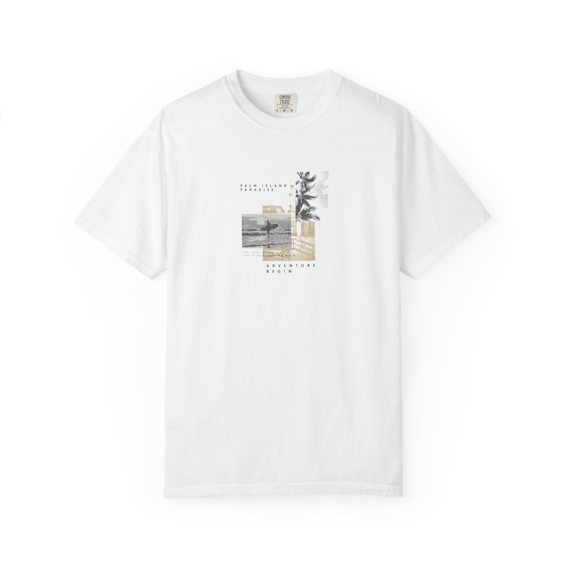 Graphic Tee - Coastal Collage "Take It Easy" Shirt