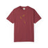 Maroon t-shirt  white bilack doog outline