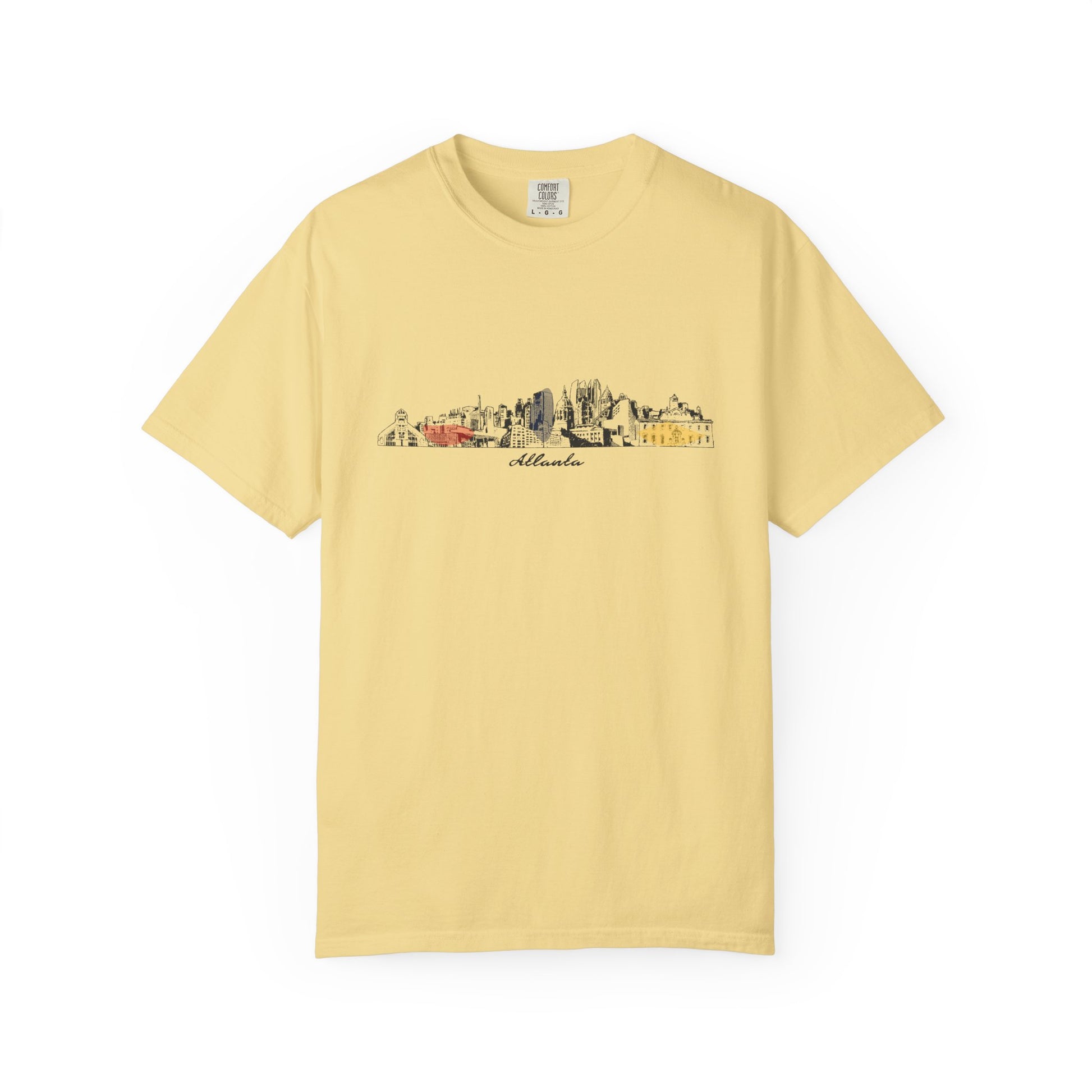 Atlanta Skyline T-Shirt — Minimal Watercolor Cityscape Tee