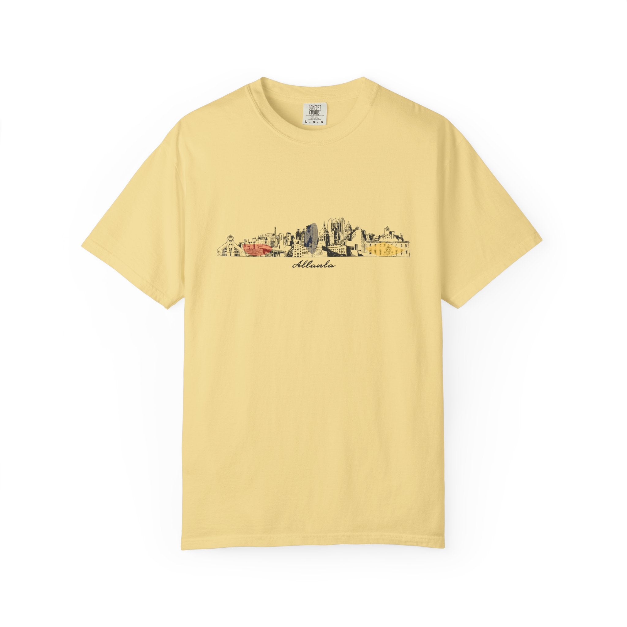 Atlanta Skyline T-Shirt — Minimal Watercolor Cityscape Tee