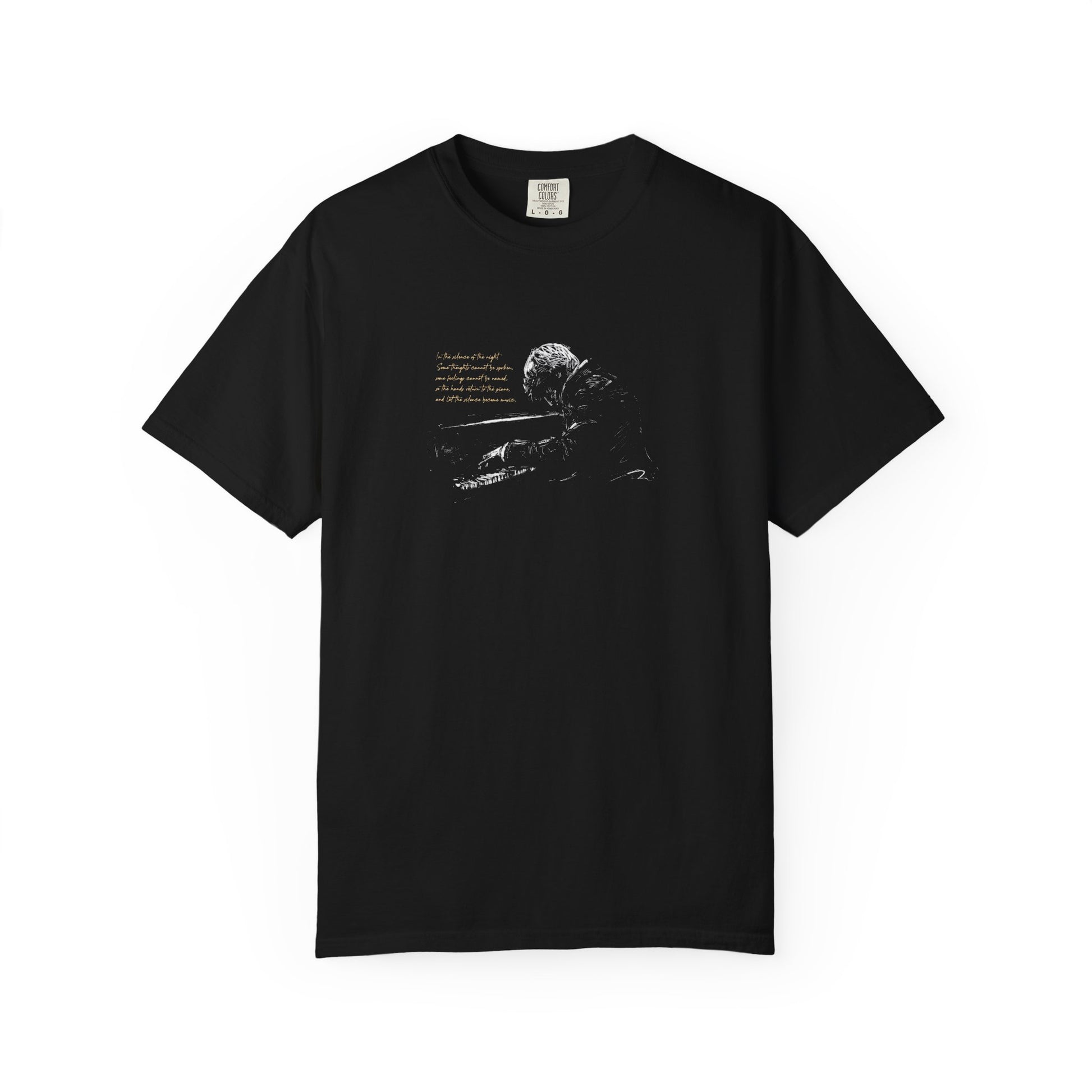 piano Tee — 'Play the Music' Acoustic Music T-Shirt