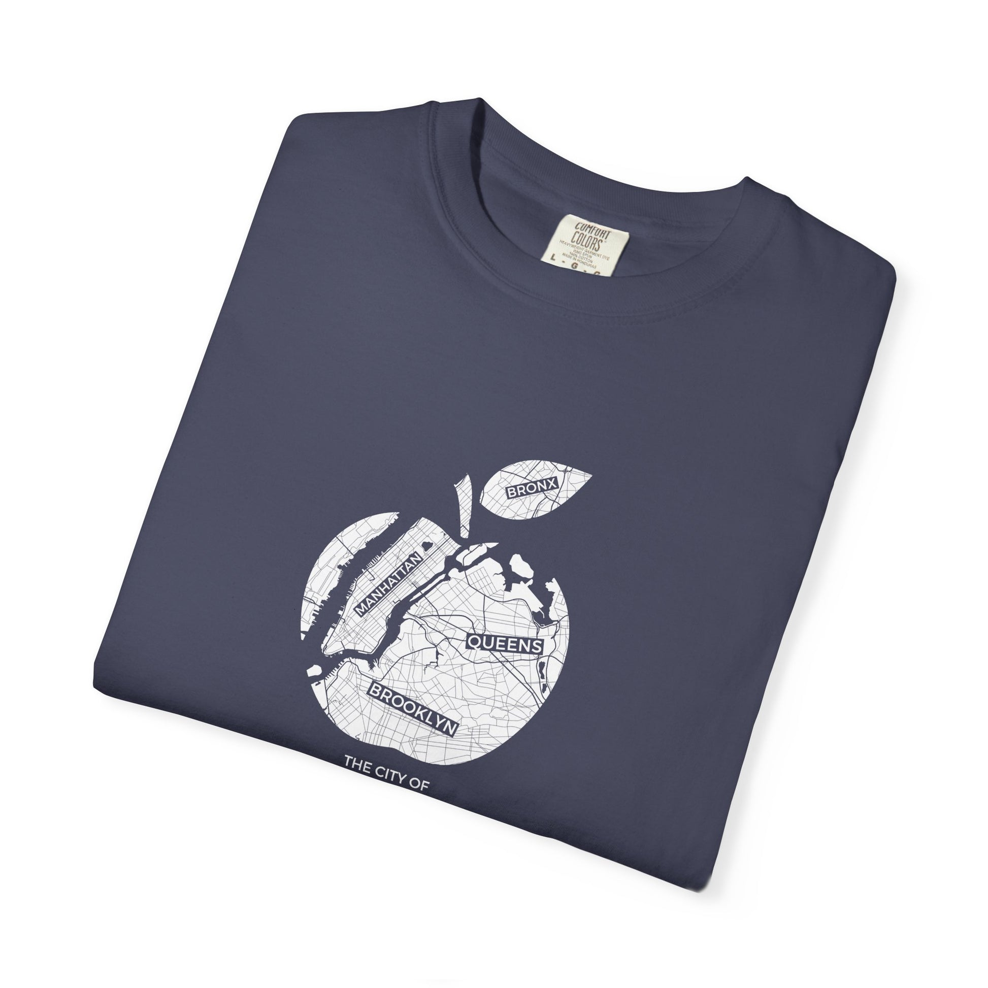 New York Apple Map T-Shirt — Vintage City Graphic Tee world