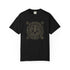Black sacred geometry graphic t-shirt