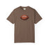 Brown vintage leather football graphic t-shirt