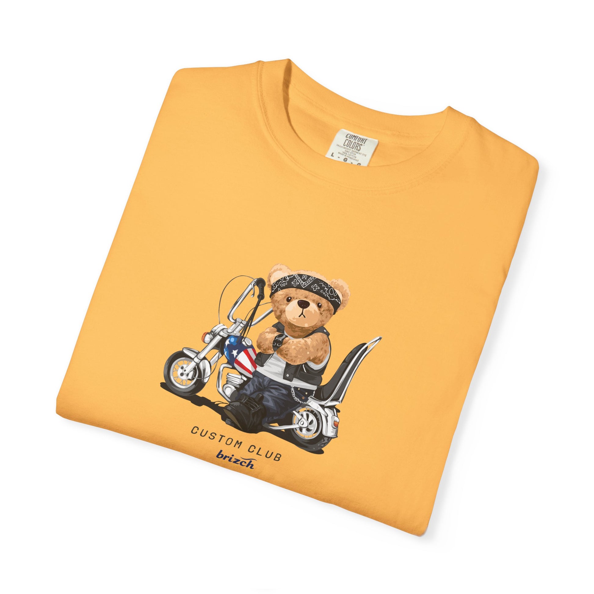 Teddy Bear on Scooter T-Shirt — Cute Vintage Scooter Graphic Tee Lifestyle