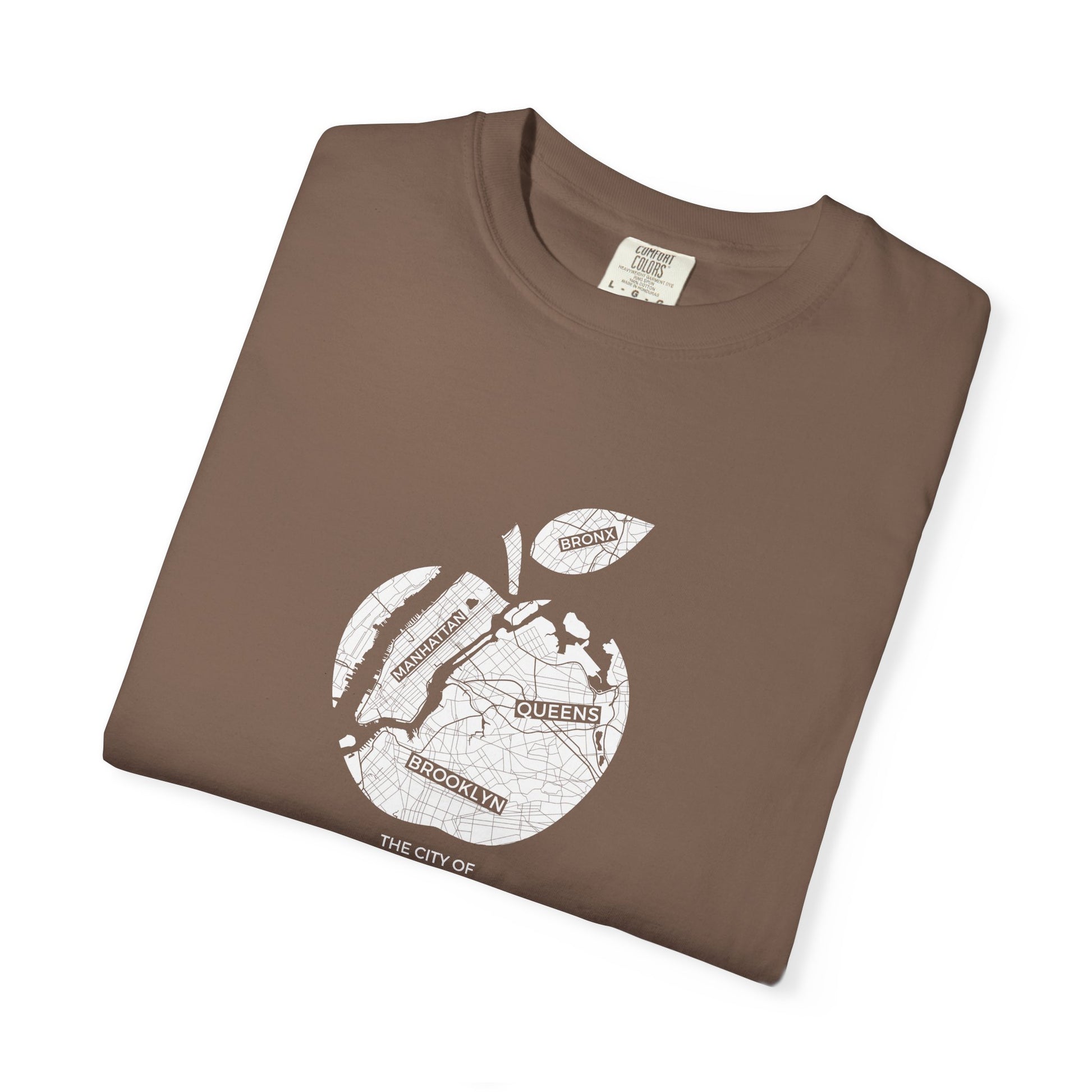 New York Apple Map T-Shirt — Vintage City Graphic Tee world