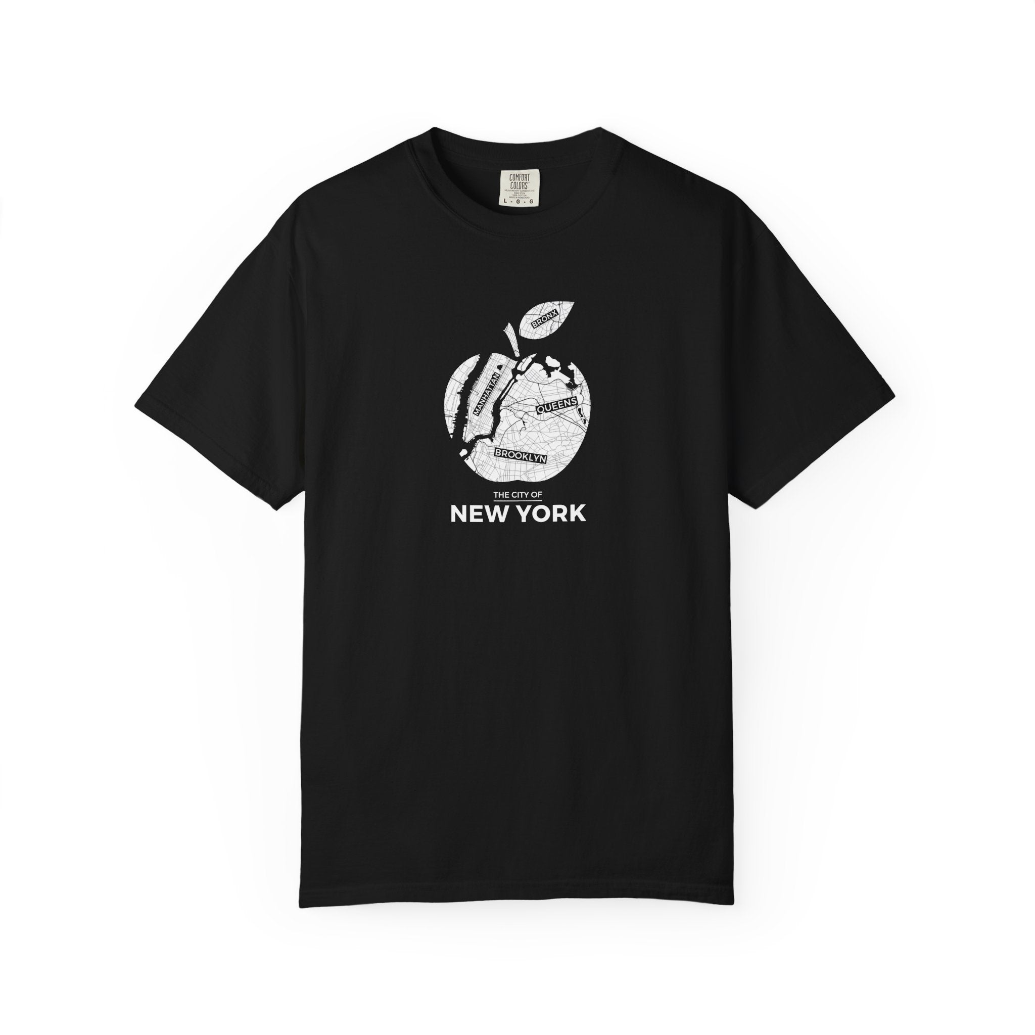 New York Apple Map T-Shirt — Vintage City Graphic Tee