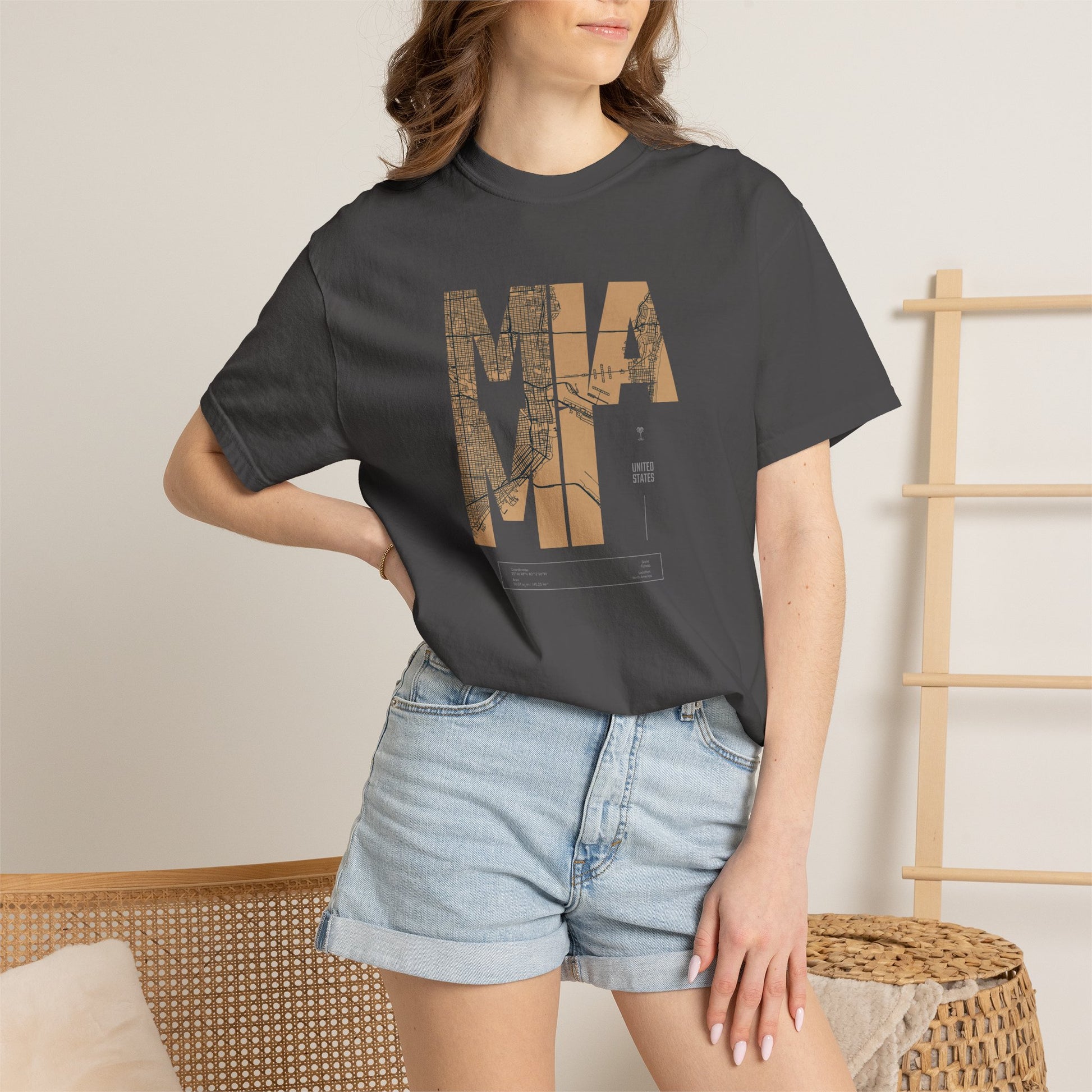 MIA Miami Palm Tree Graphic T-Shirt — Retro Beach Vibes