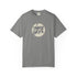 Gray t-shirt with 'New York' graphic on a white background