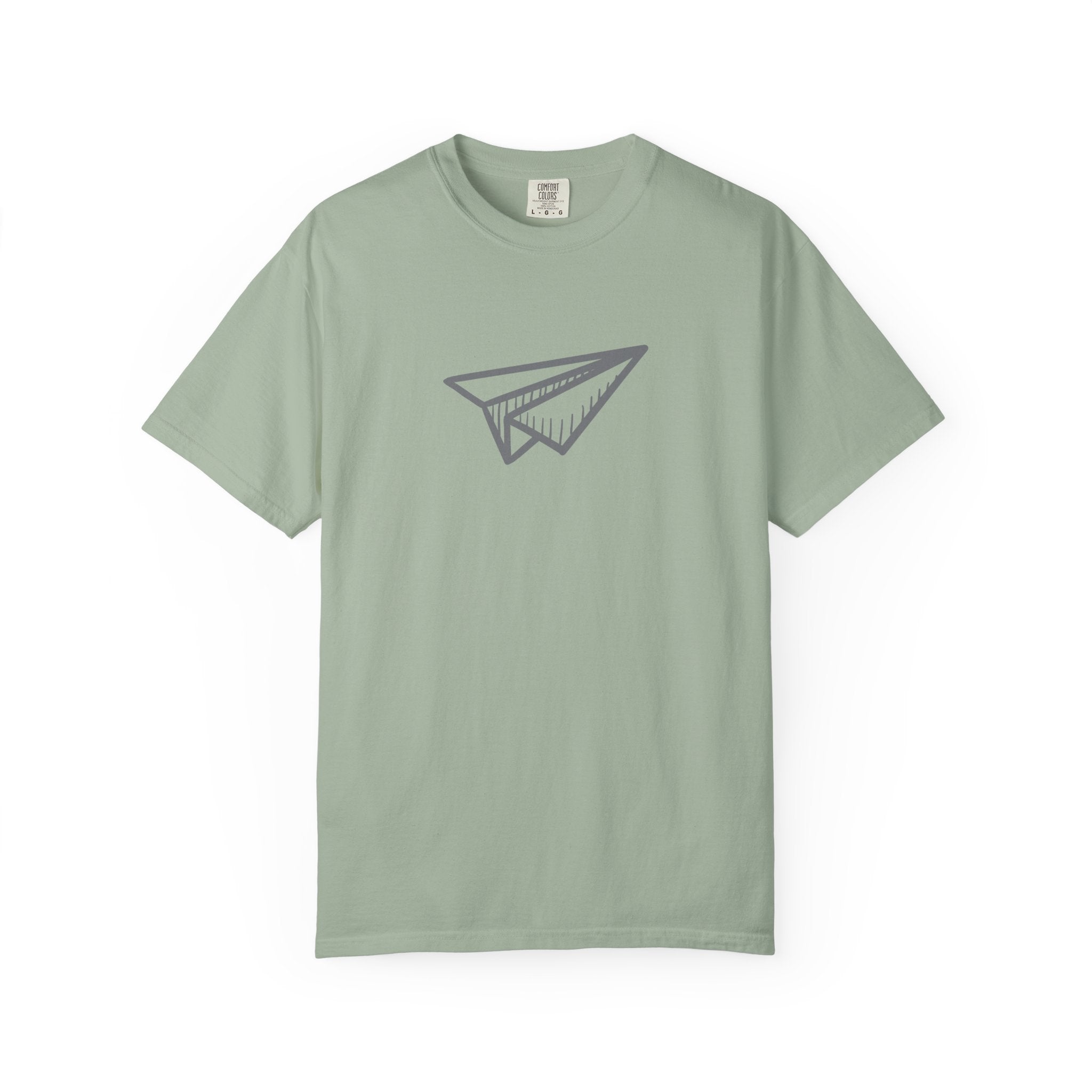 Paper Airplane Graphic T-Shirt — Minimalist Travel & Adventure Tee