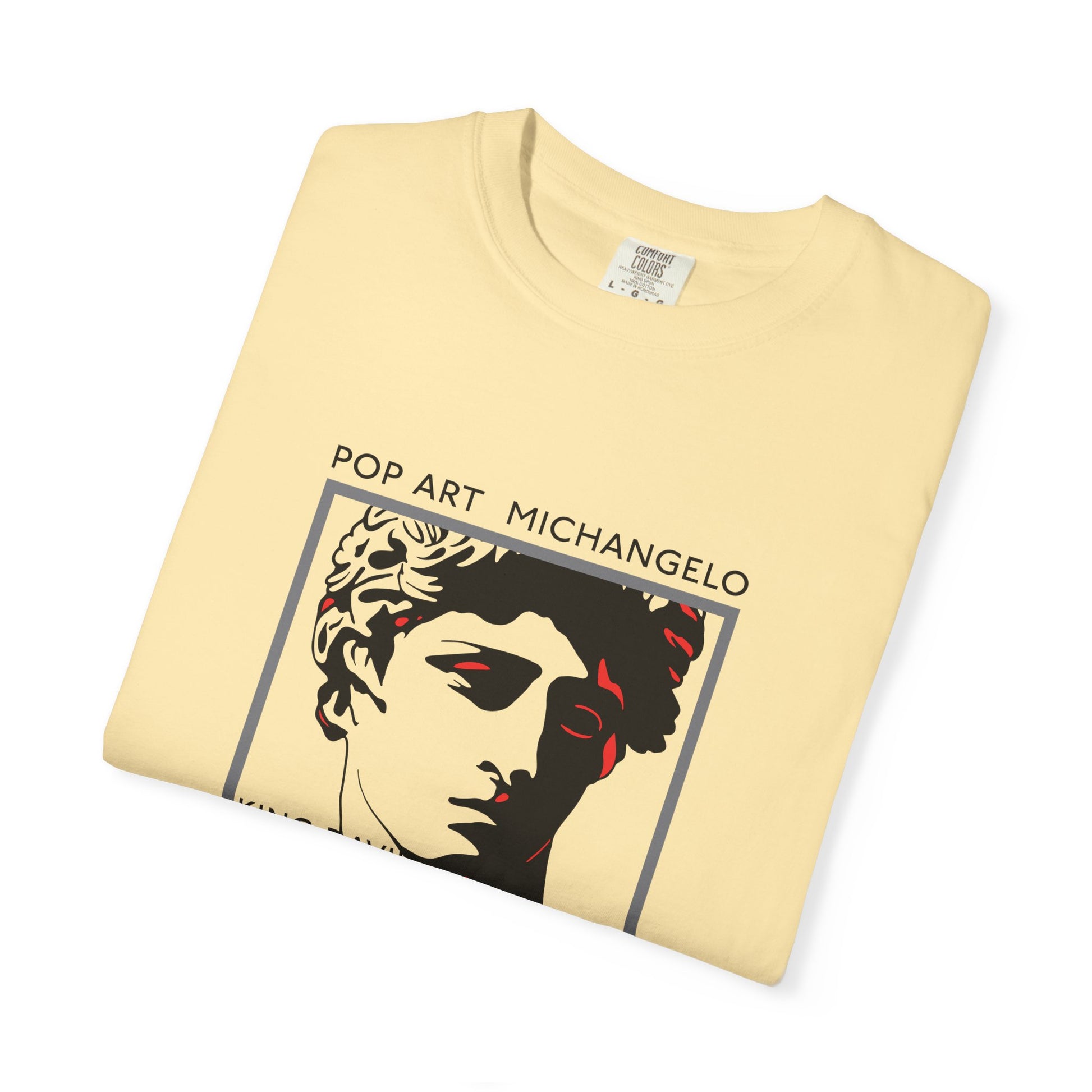 Pop Art Michelangelo T-Shirt — Retro Statue Graphic Tee lifestayle