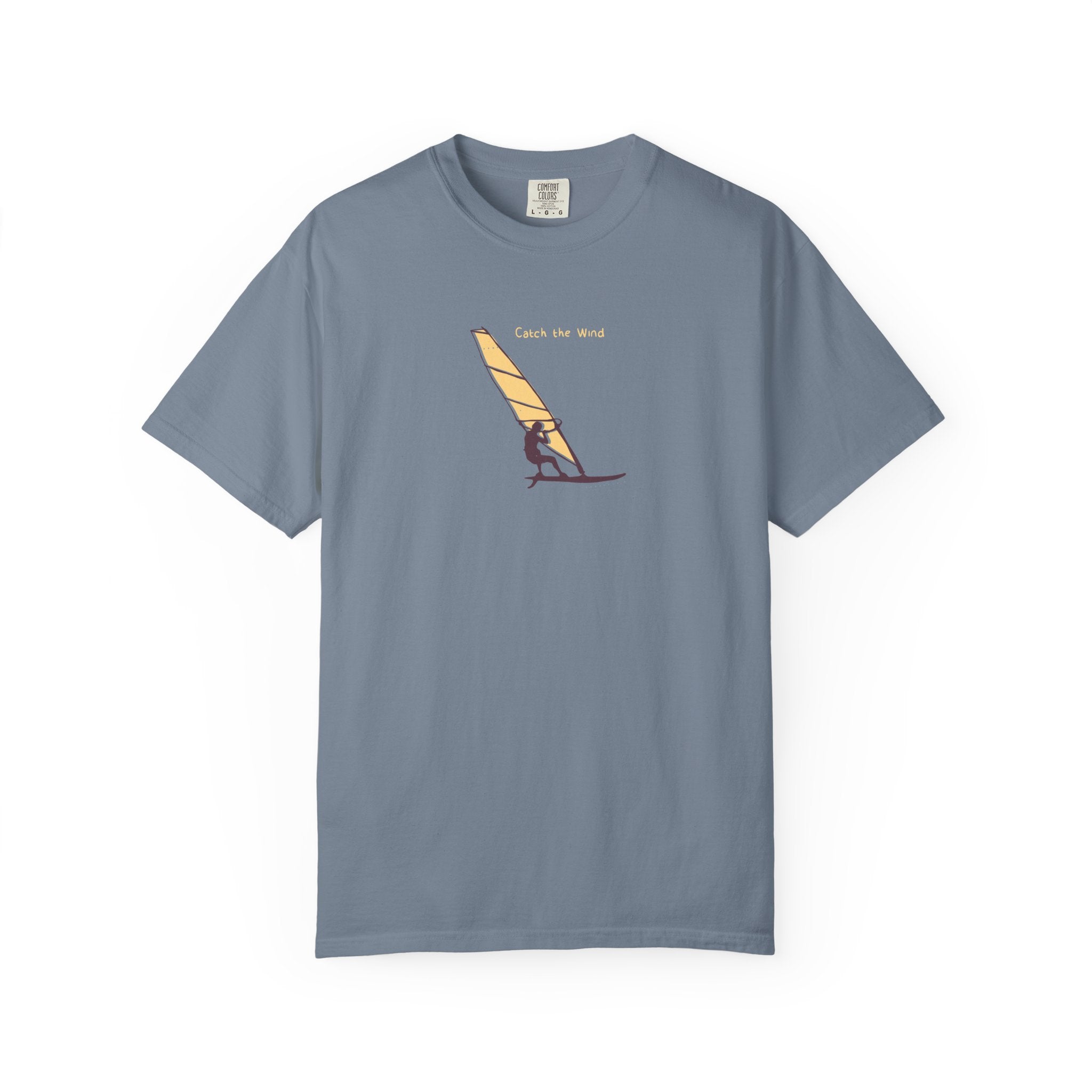 Windsurfing Sunset T-Shirt — Retro Sailboard Graphic Tee