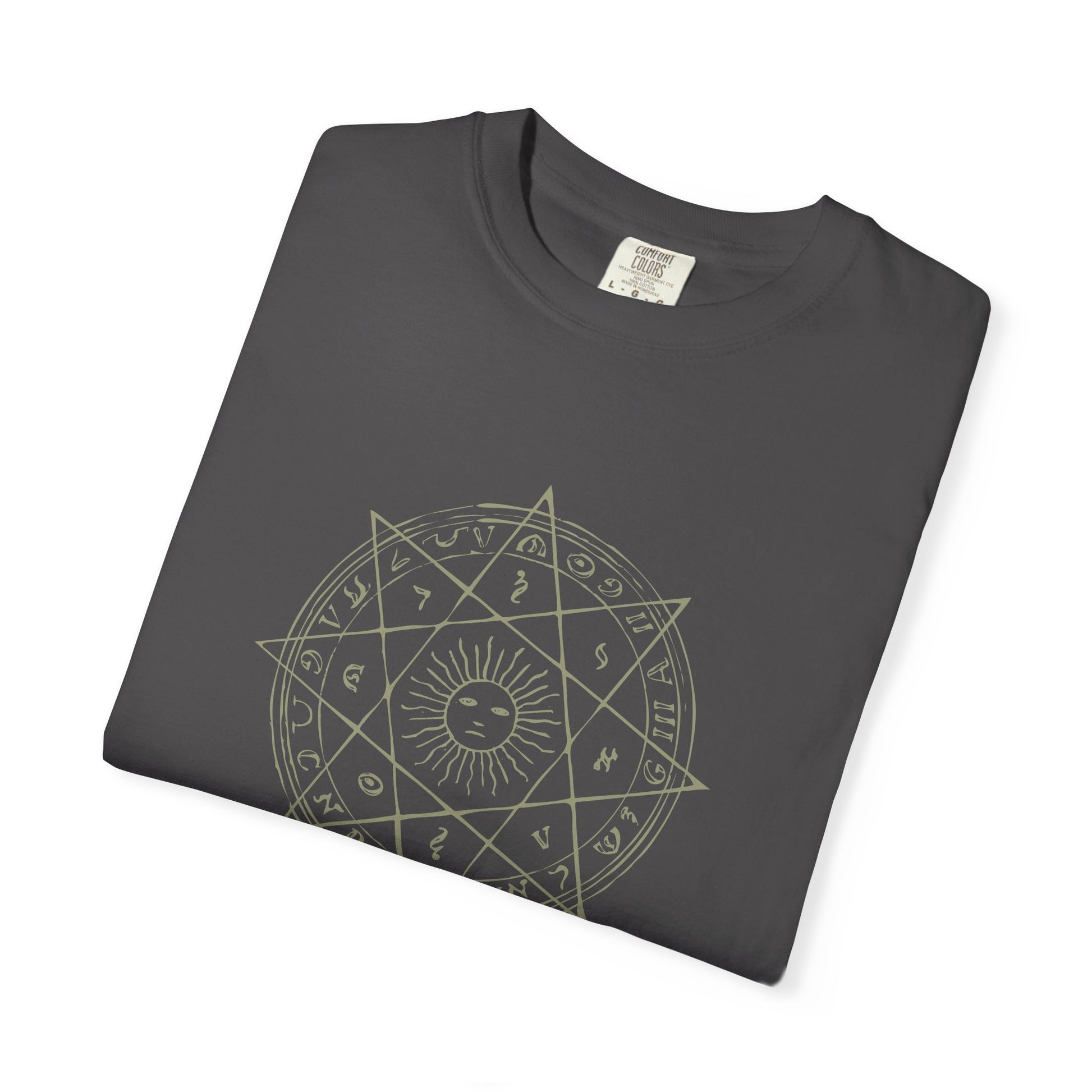 Mystic Sun Mandala T-Shirt — Geometric Astrology Graphic Tee