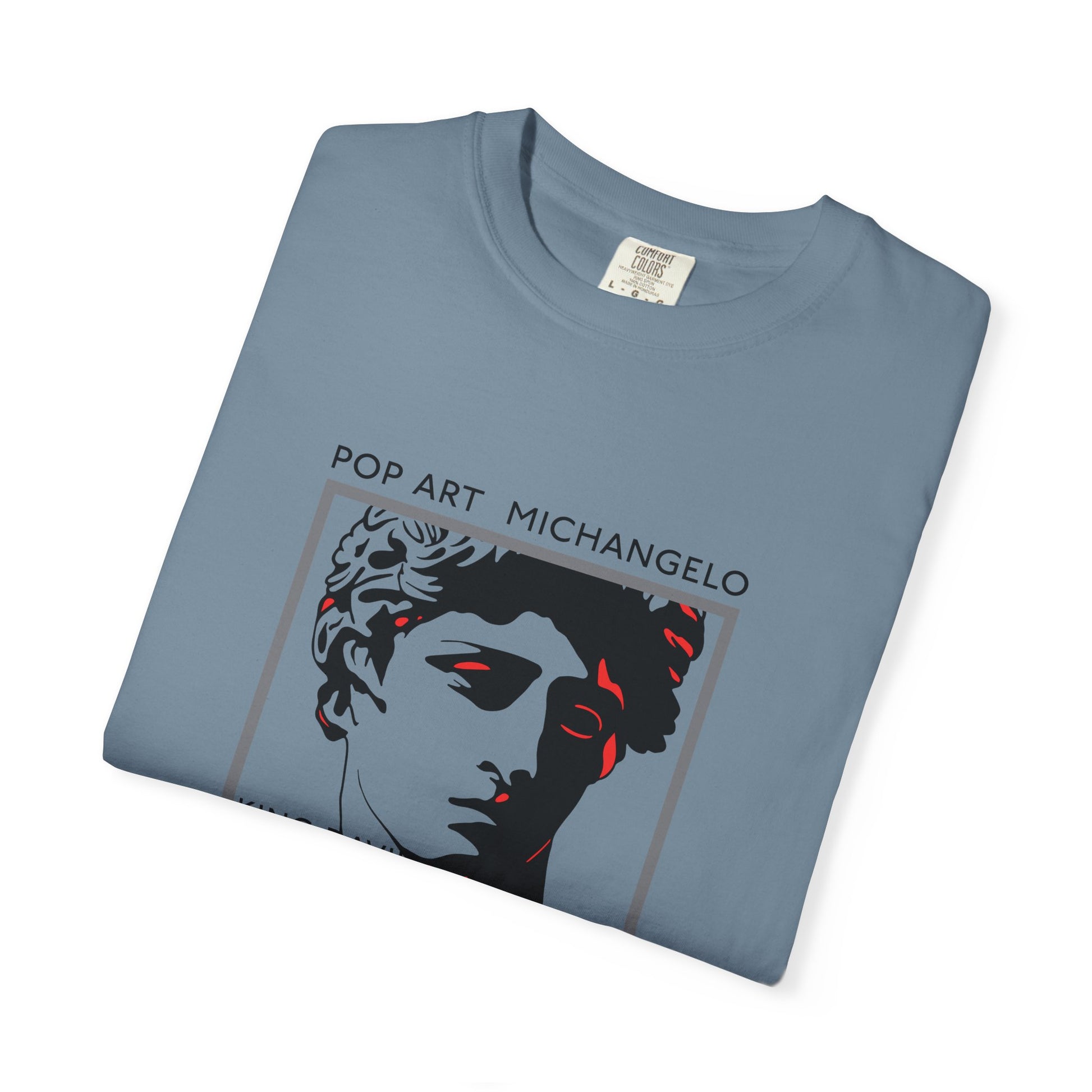 Pop Art Michelangelo T-Shirt — Retro Statue Graphic Tee lifestayle