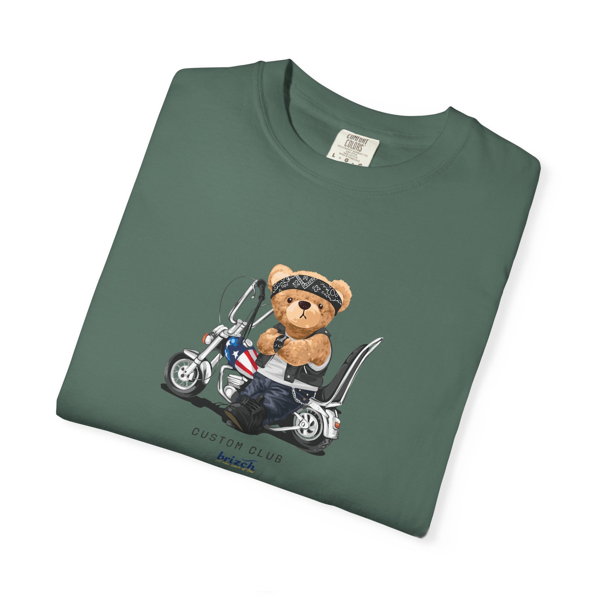 Teddy Bear on Scooter T-Shirt — Cute Vintage Scooter Graphic Tee Lifestyle