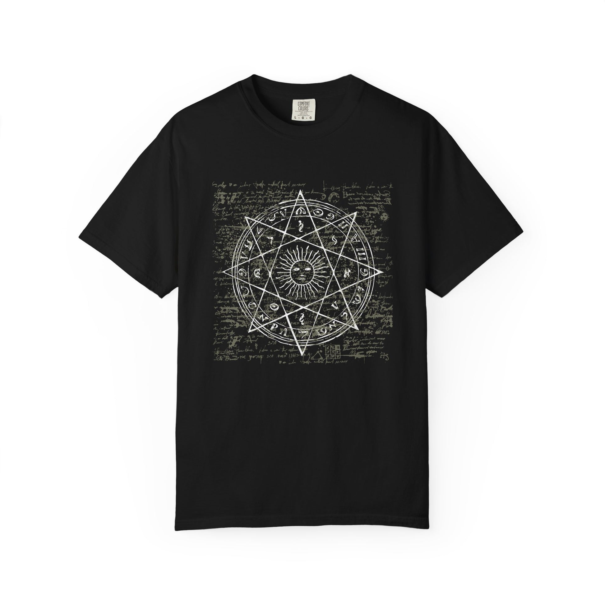 Mystic Compass Tee — Geometric Sun & Star Mandala T-Shirt
