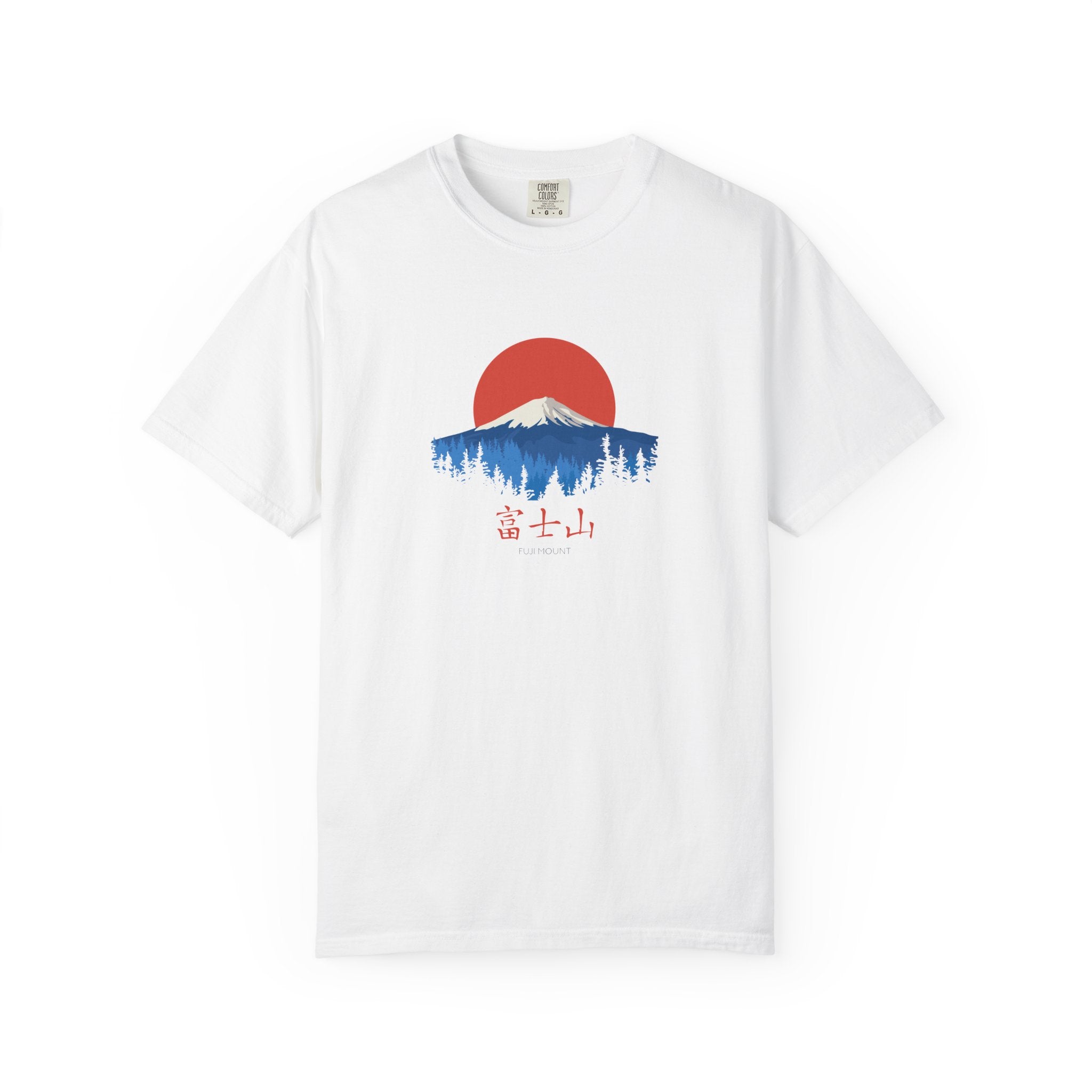 T-Shirt | Mount Fuji Sunrise Graphic Tee — Japanese Kanji Nature Design world