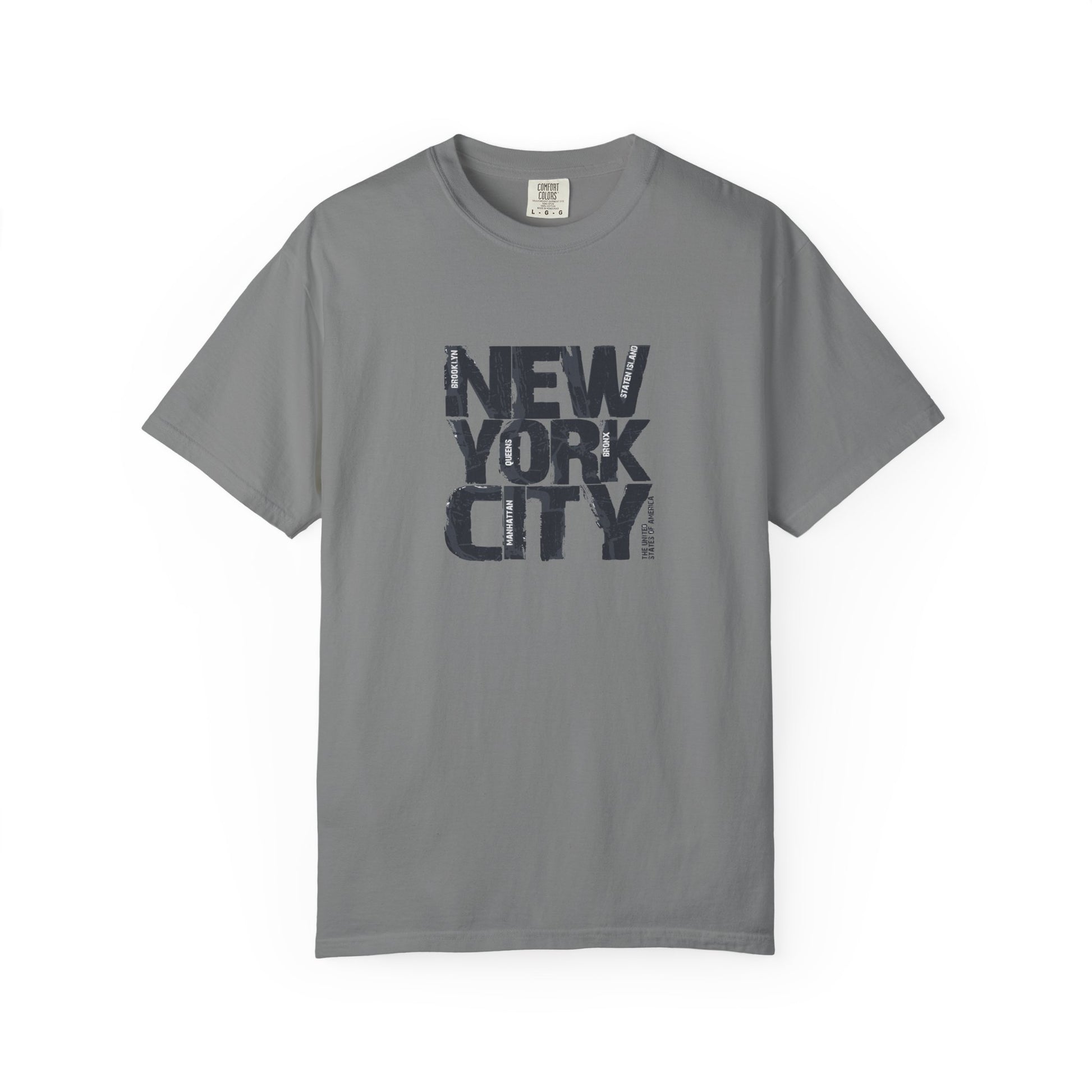 New York City Block Print T-Shirt — Vintage Urban Graphic Tee