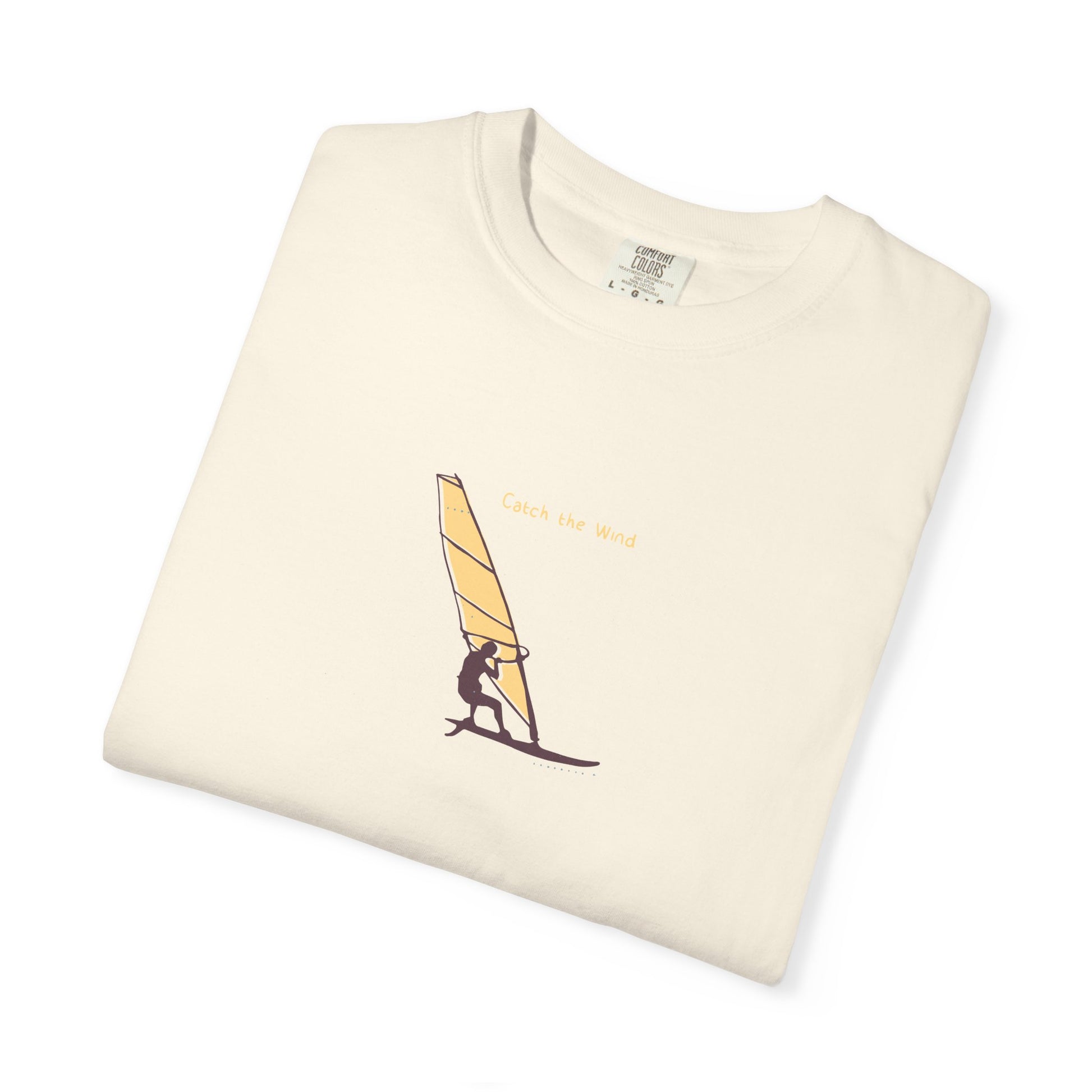 Windsurfing Sunset T-Shirt — Retro Sailboard Graphic Tee