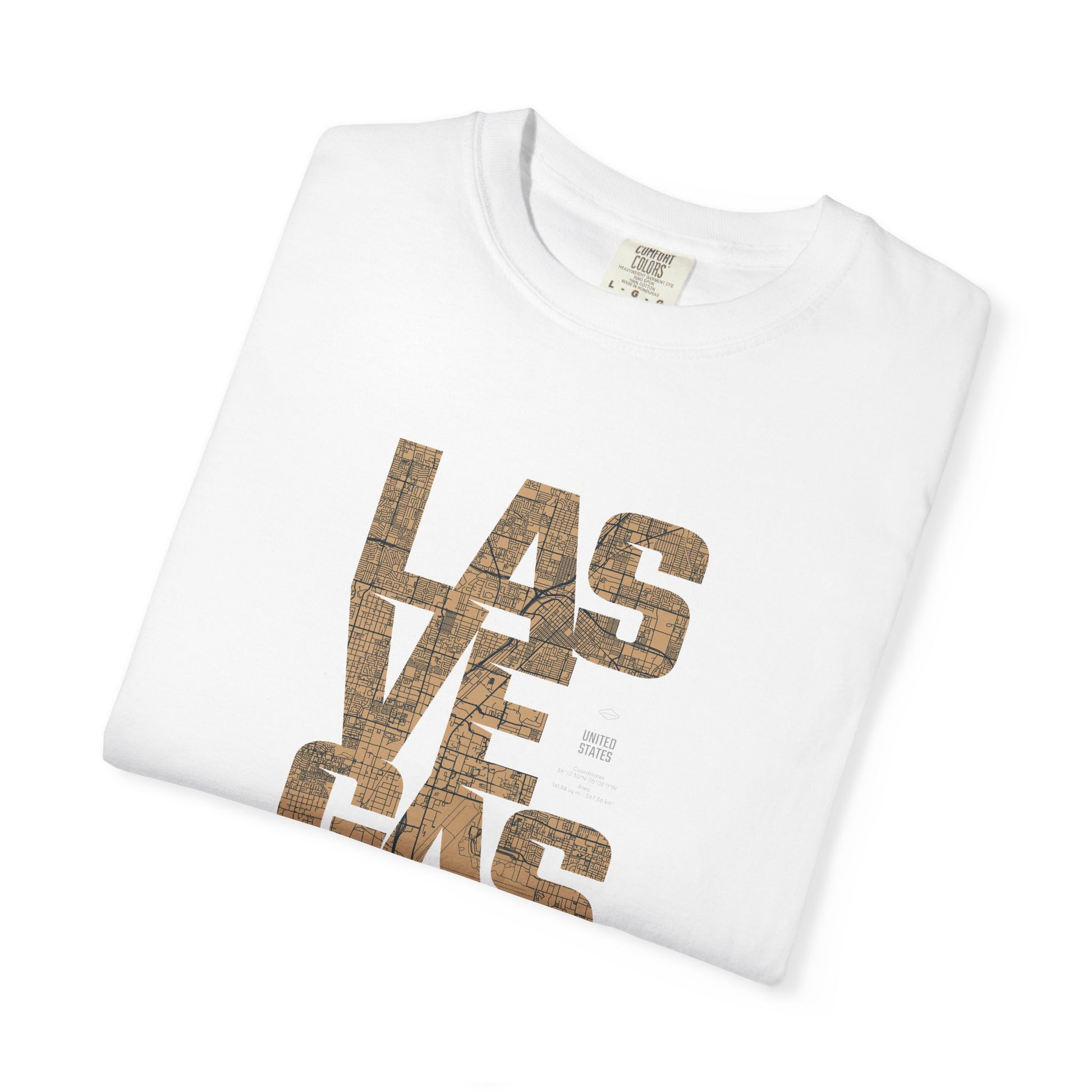 Las Vegas Rustic Text T-Shirt — Vintage Casino Travel Tee