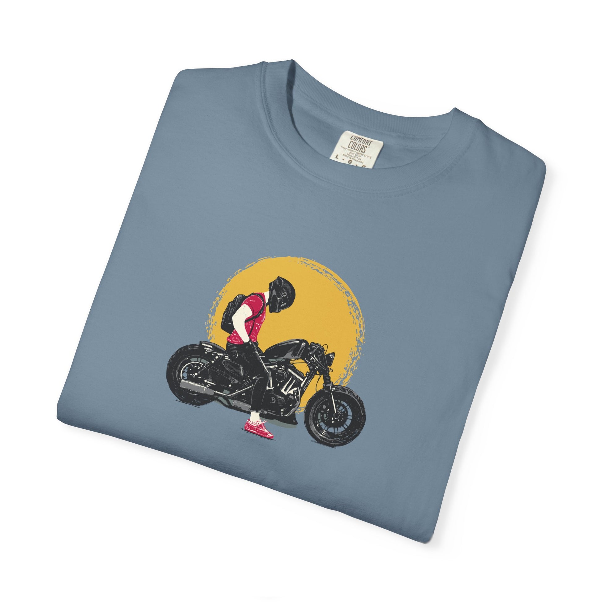 Motorcycle Sunset T-Shirt — Vintage Biker Graphic