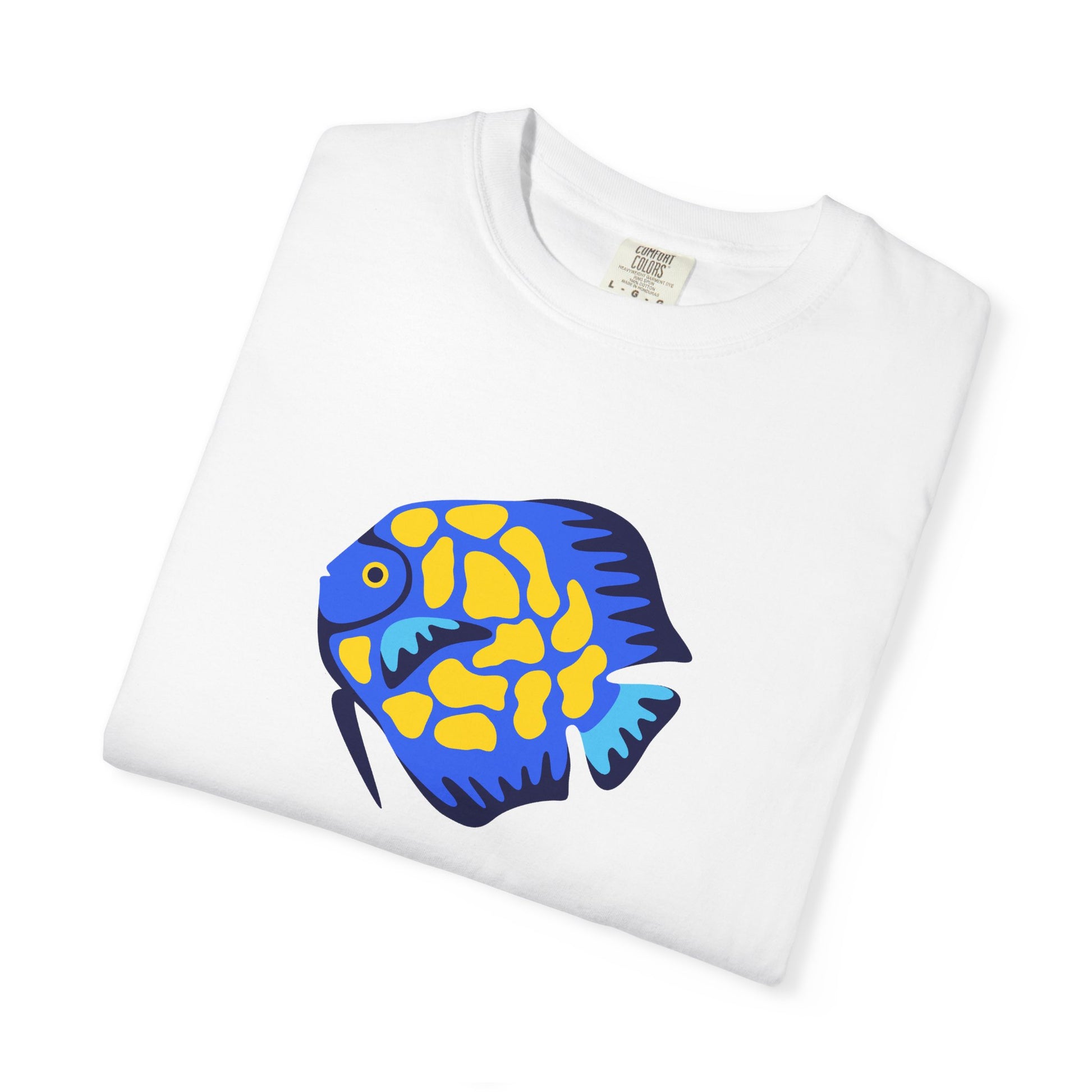 T-Shirt — Tropical Blue Yellow Angelfish Graphic Tee