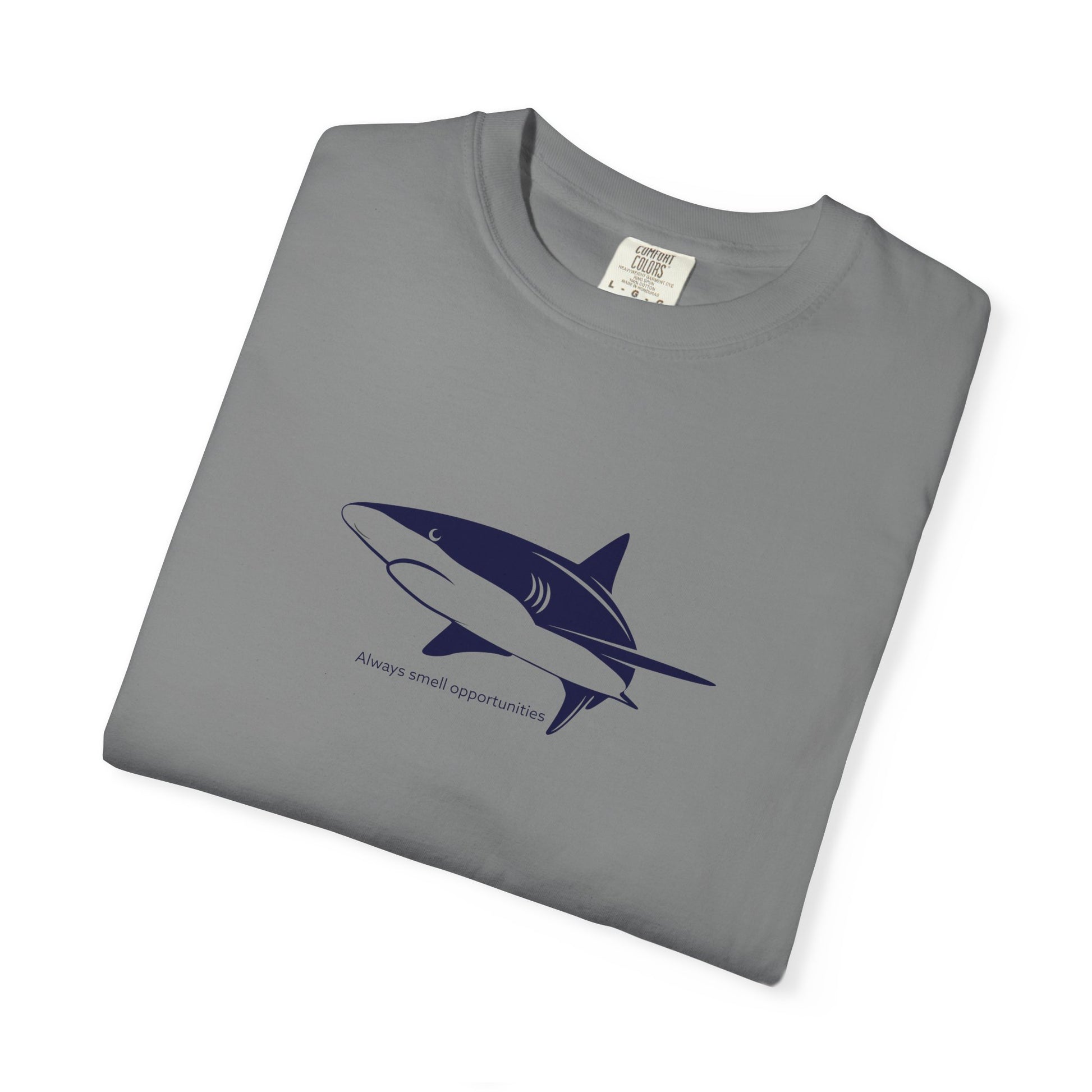 Shark Outline Tee — Minimalist Surf & Ocean Graphic T-Shirt