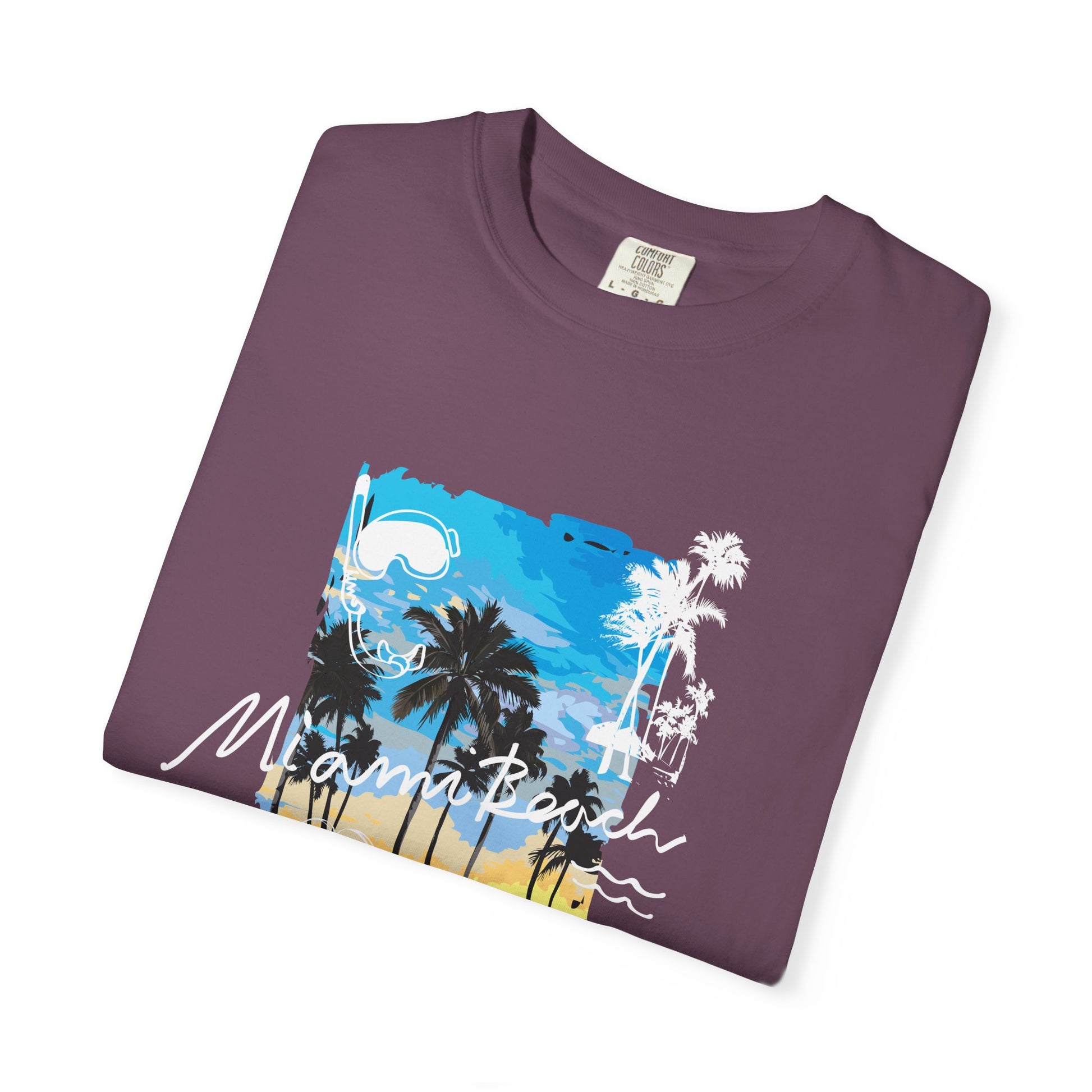 Maui Beach T-Shirt — "Stay Chill & Relax" Tropical Palm Sunset Tee