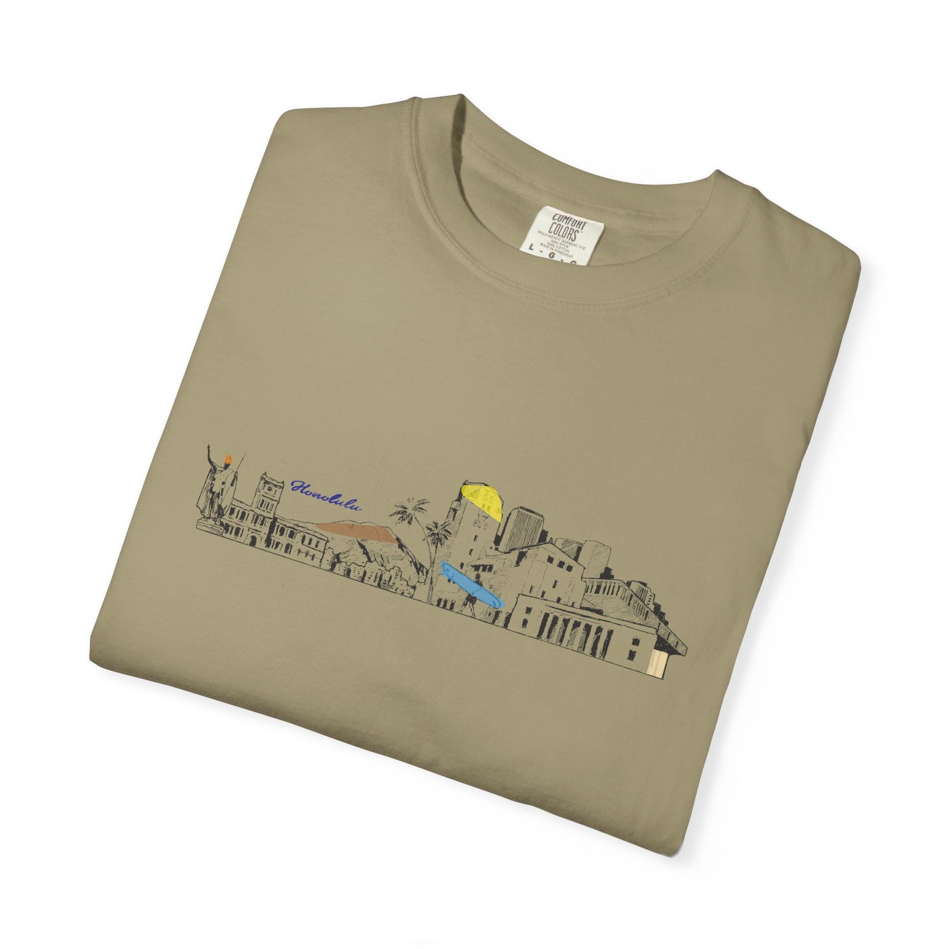 City Skyline T-Shirt — Minimal Hand-Drawn Urban Landscape Tee
