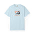 Light blue t-shirt with 'California' graphic design on a white background