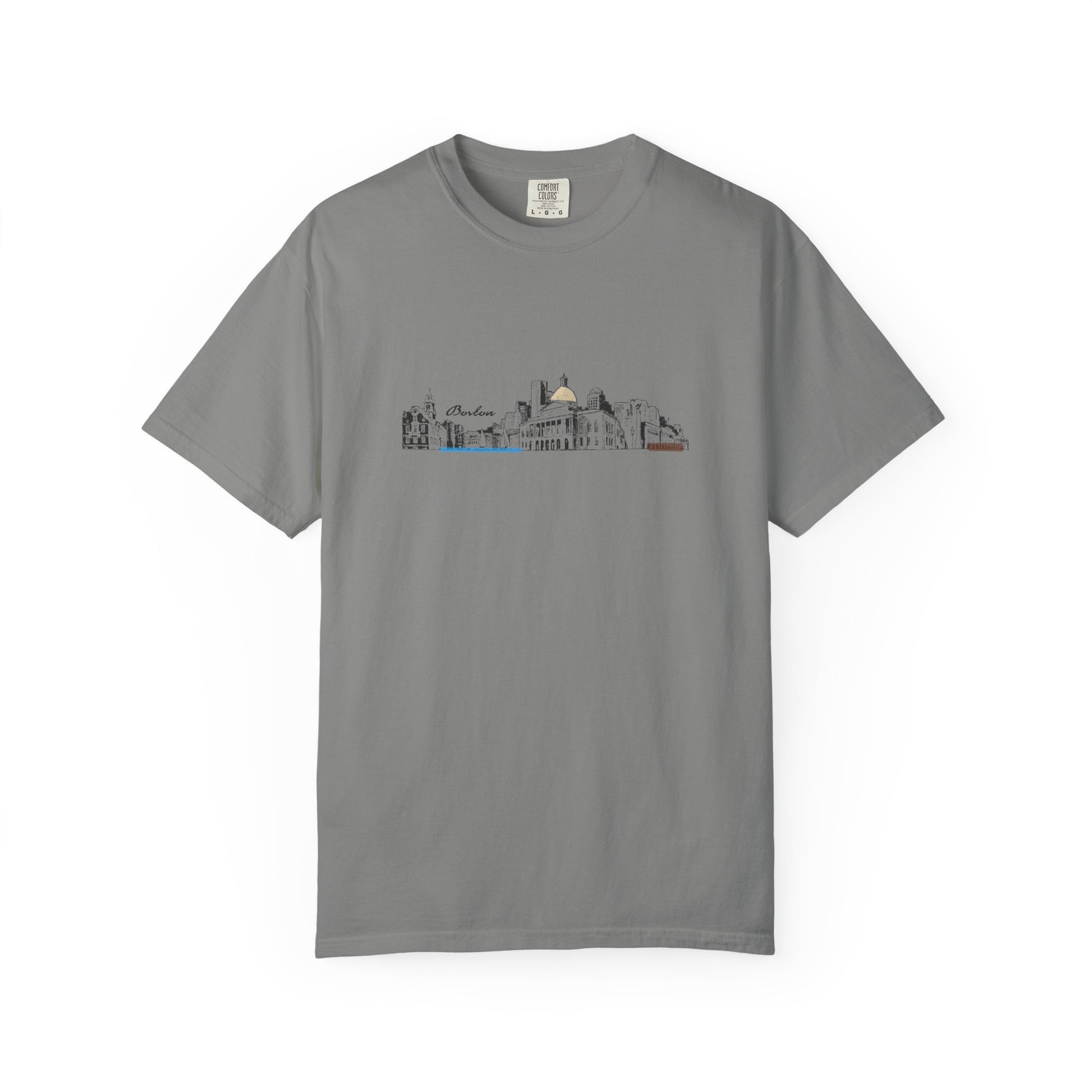 City Skyline Sketch T-Shirt — Minimalist Urban Panorama Tee