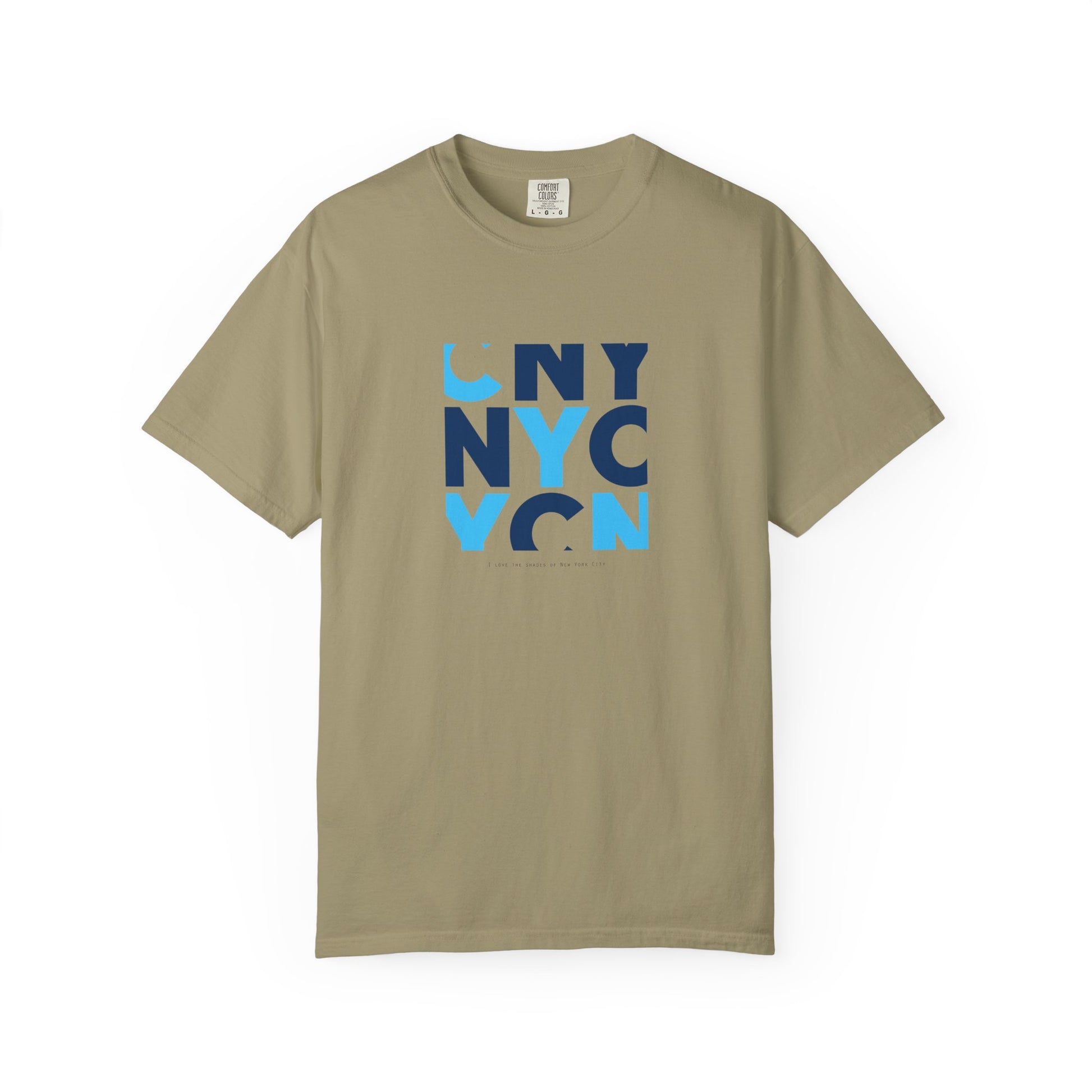NYC Block Letter T-Shirt — Modern Blue New York Graphic Tee