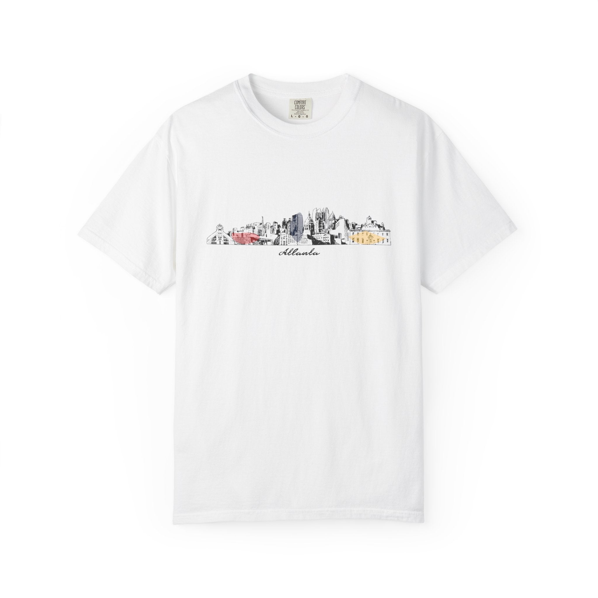Atlanta Skyline T-Shirt — Minimal Watercolor Cityscape Tee