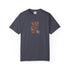 blue Gray t-shirt with surfing style design 