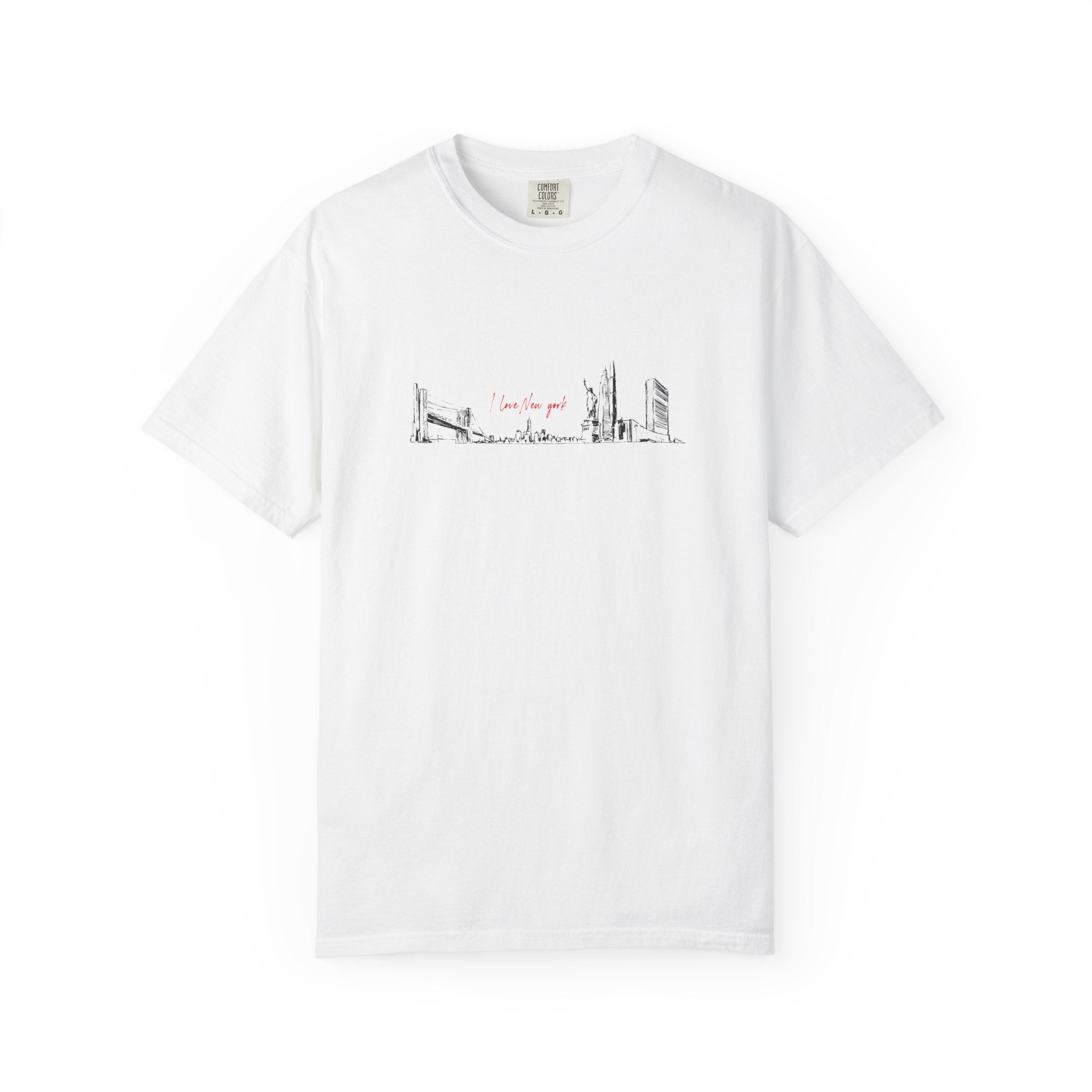 City Skyline Sketch T-Shirt — "wish you were here" Minimal Graphic Tee
