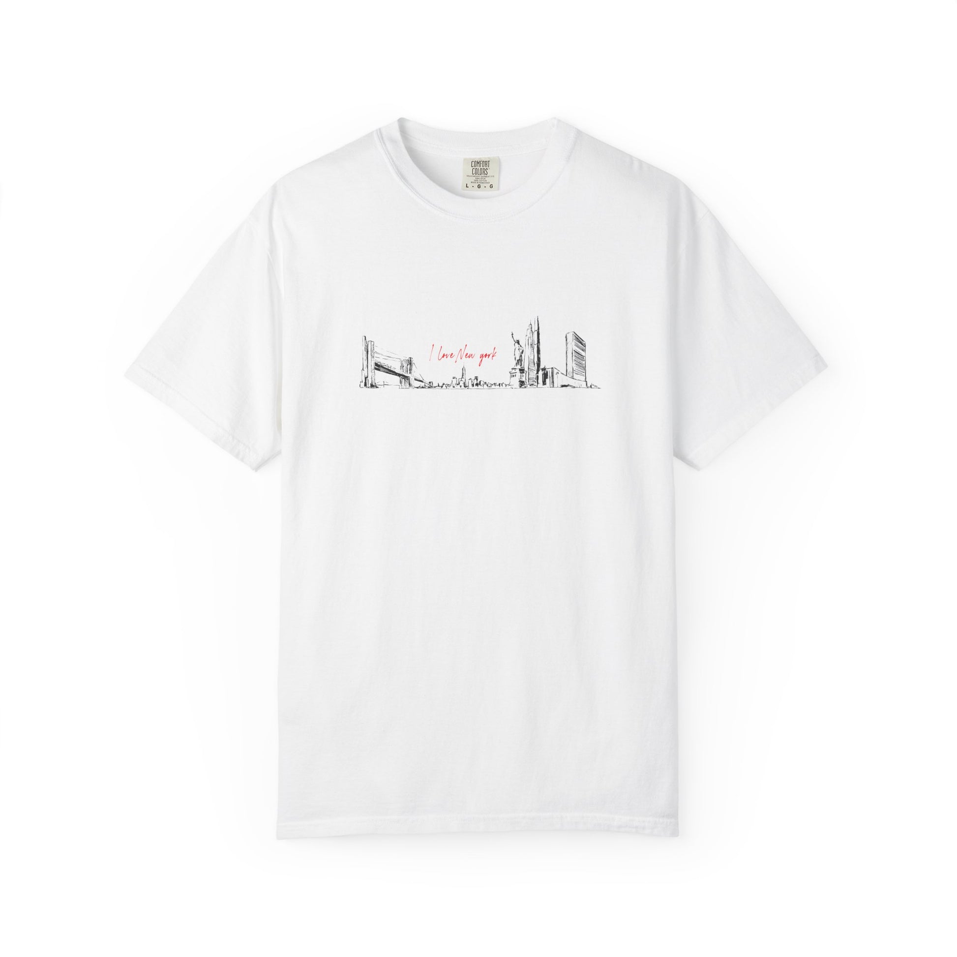 City Skyline Sketch T-Shirt — "wish you were here" Minimal Graphic Tee
